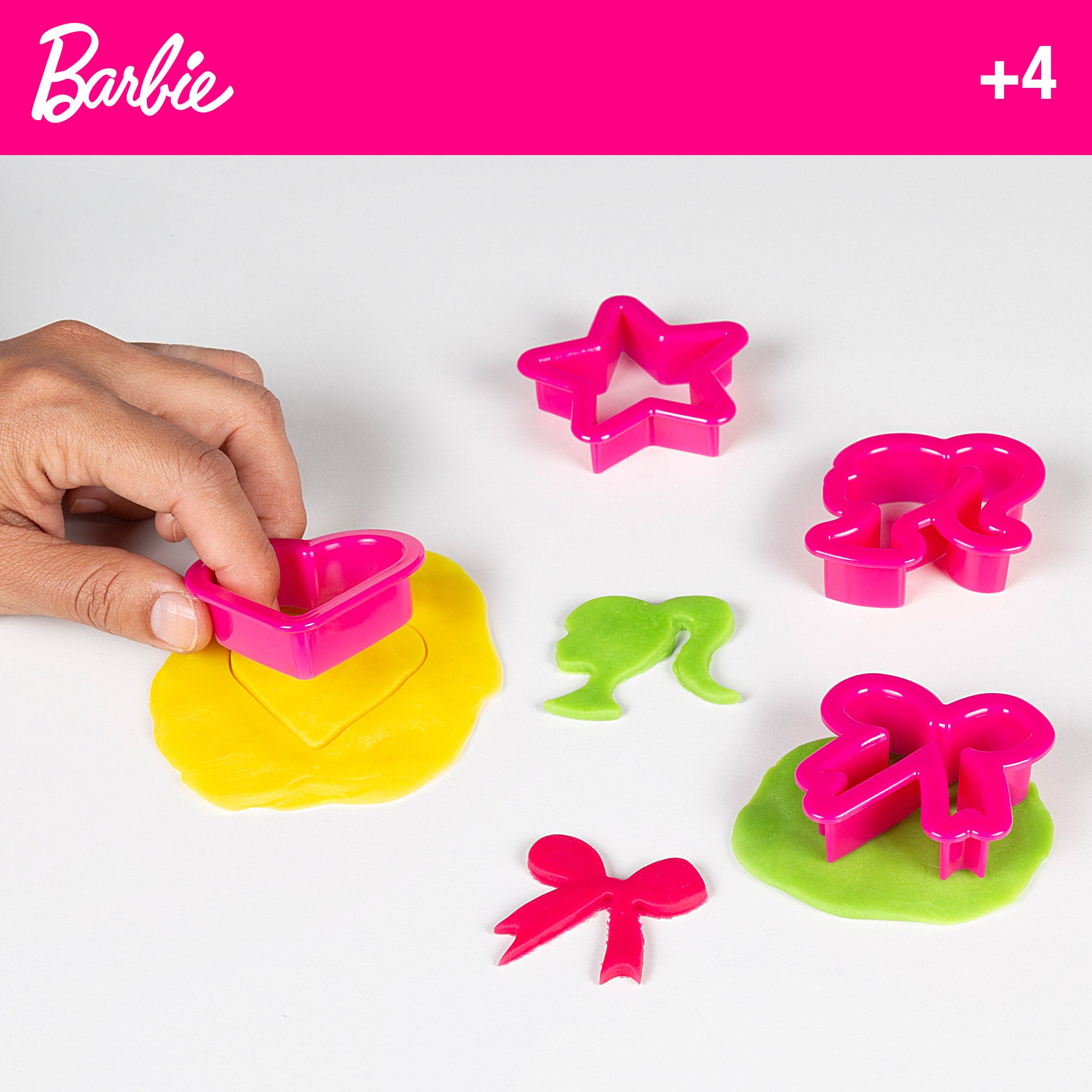 Barbie Bolso corazón brillante con plastilina y moldes