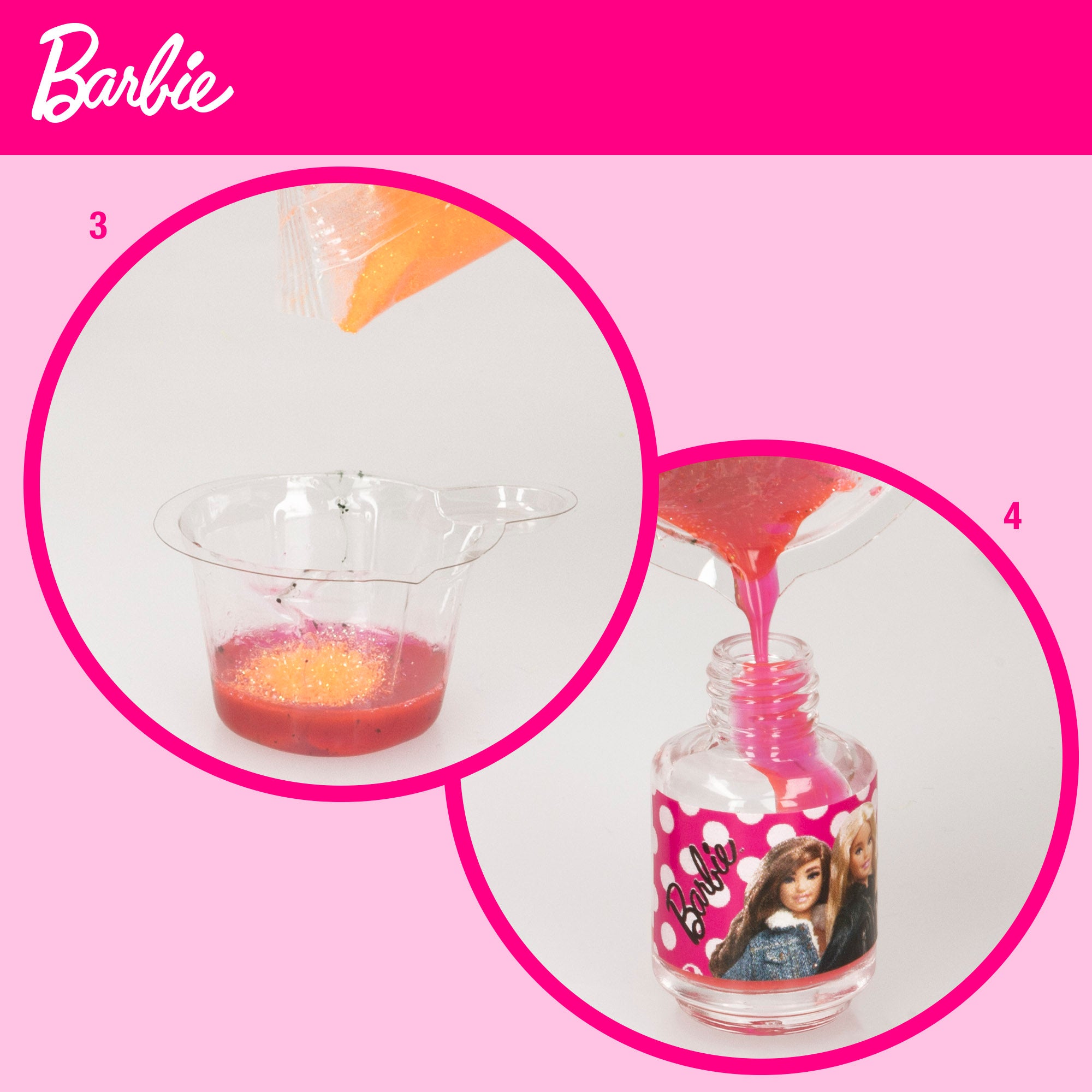 Barbie Estudio de uñas con pegatinas