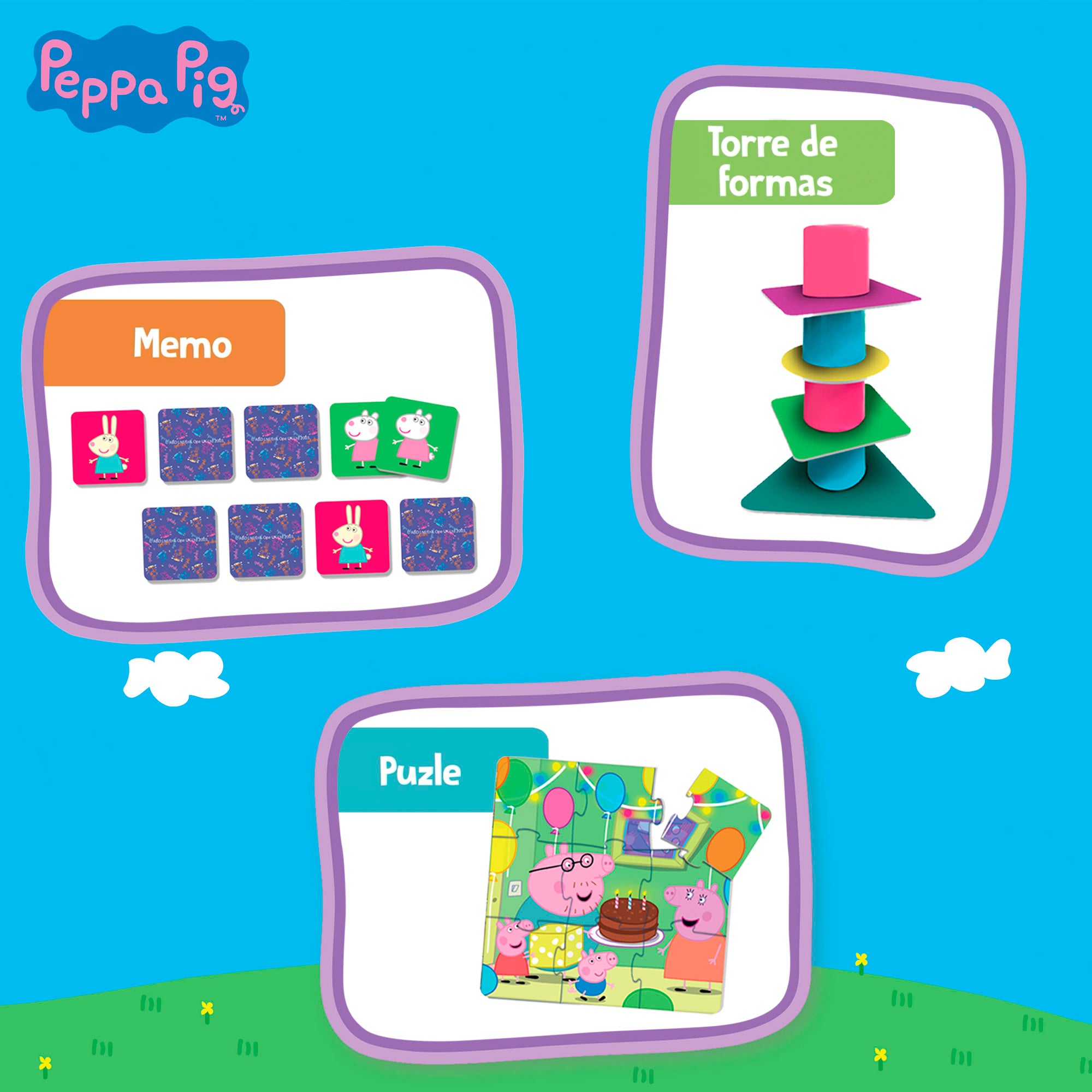 Peppa Pig Juegos de mesa 10 en 1