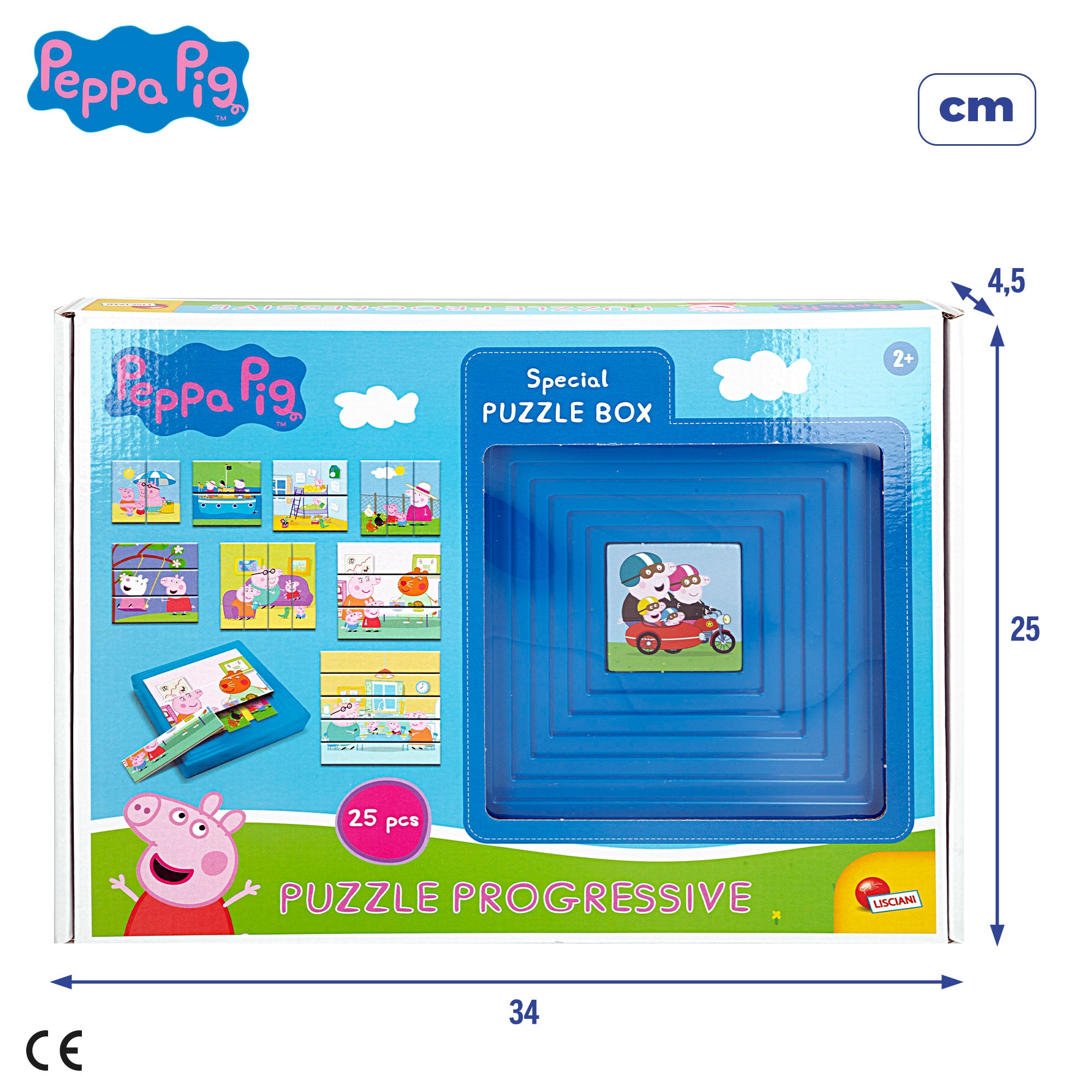 Puzzle infantil progressivo da Peppa Pig, 25 peças