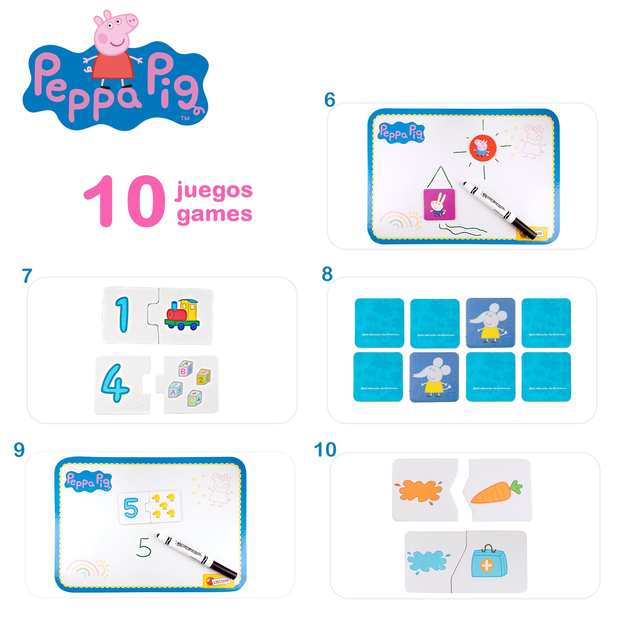 Peppa Pig Mesa infantil con pizarra y juegos