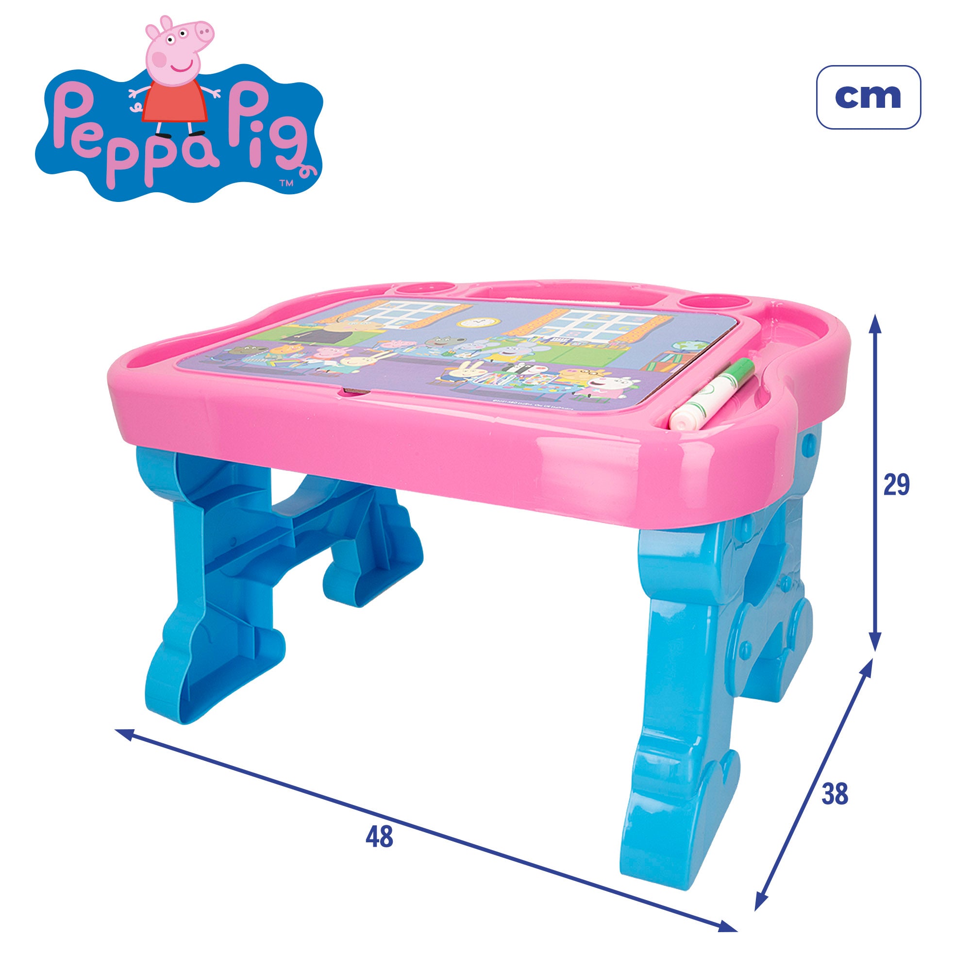 Peppa Pig Mesa infantil con pizarra y juegos