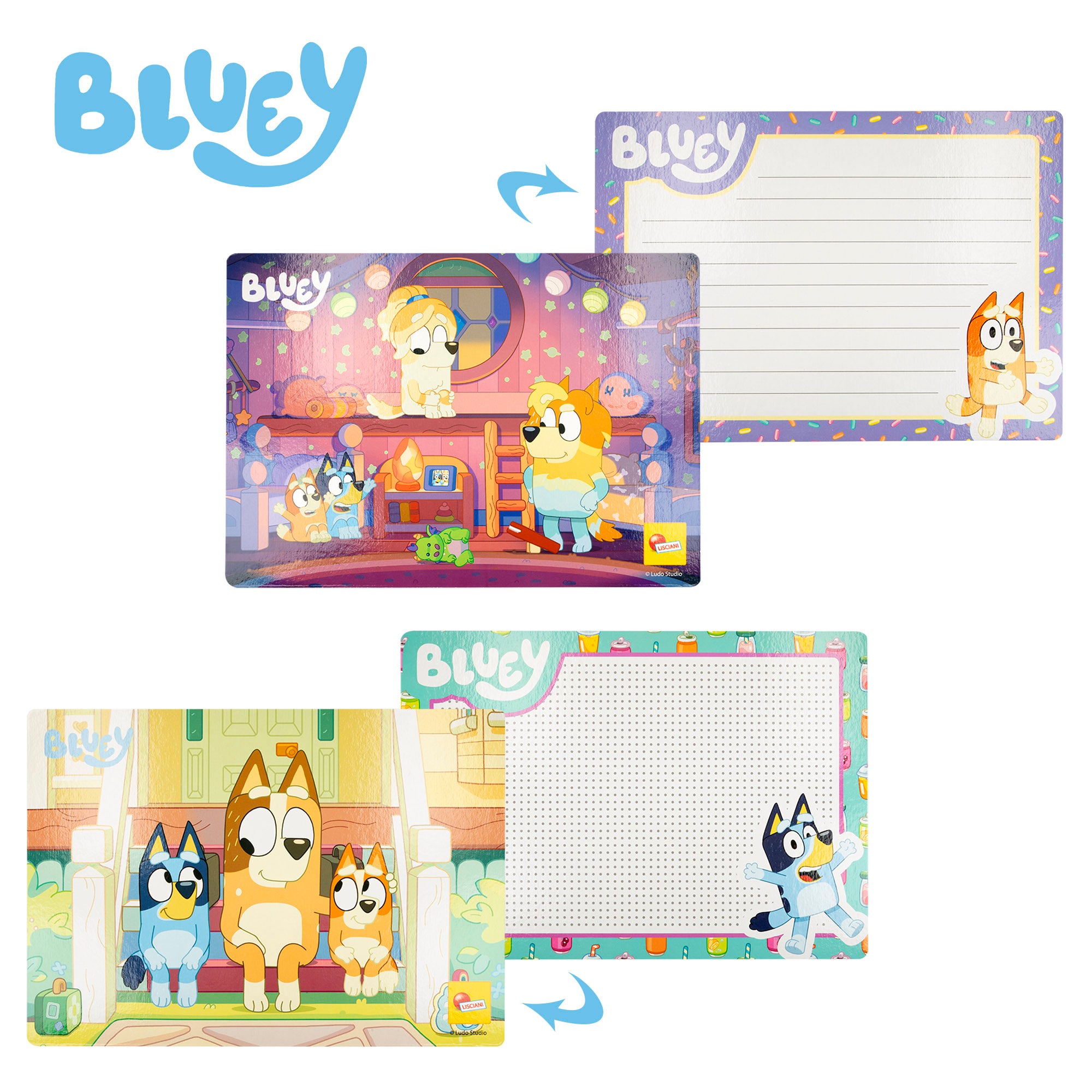 Bluey Escuela de dibujo Bluey con personajes para colorear