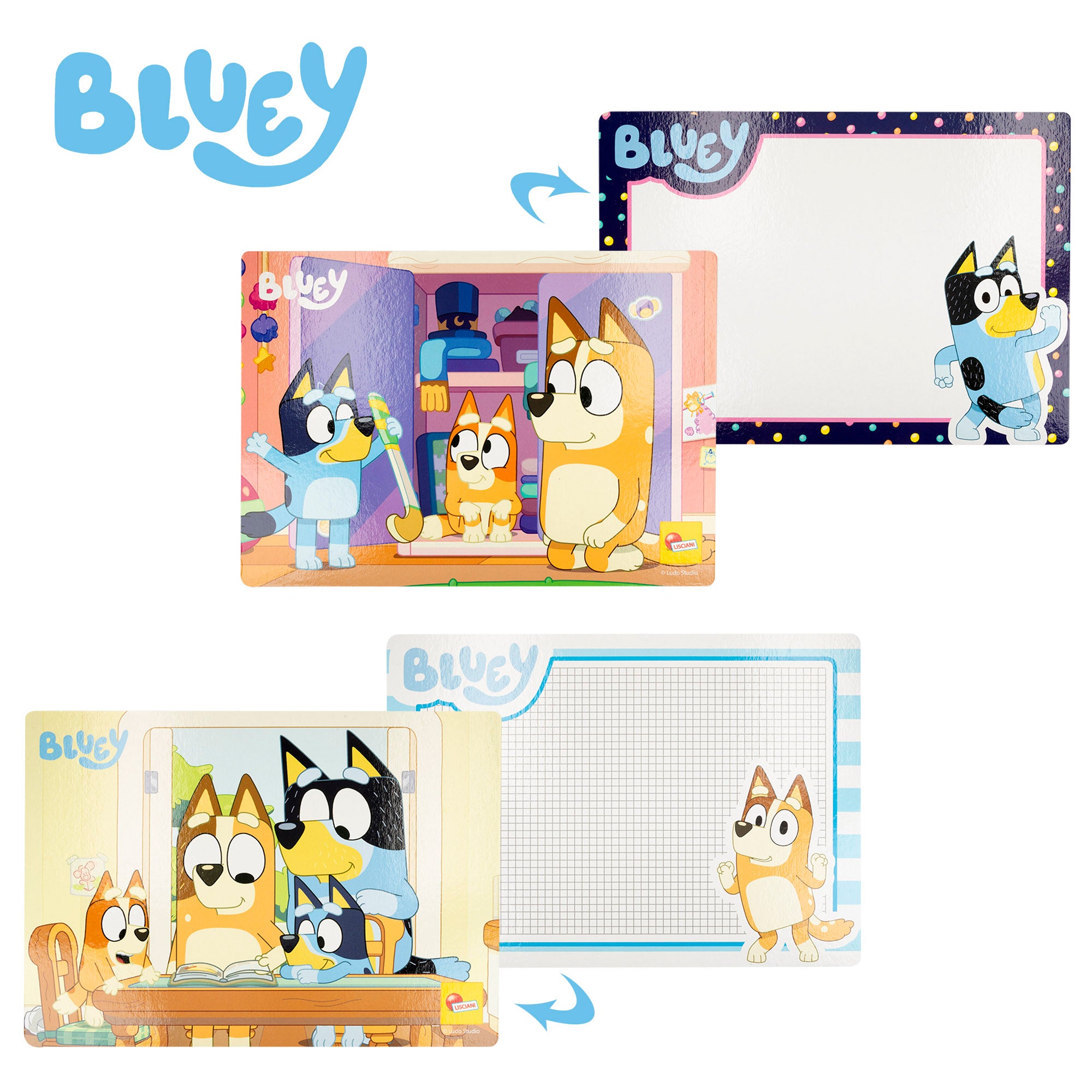 Bluey Escuela de dibujo Bluey con personajes para colorear