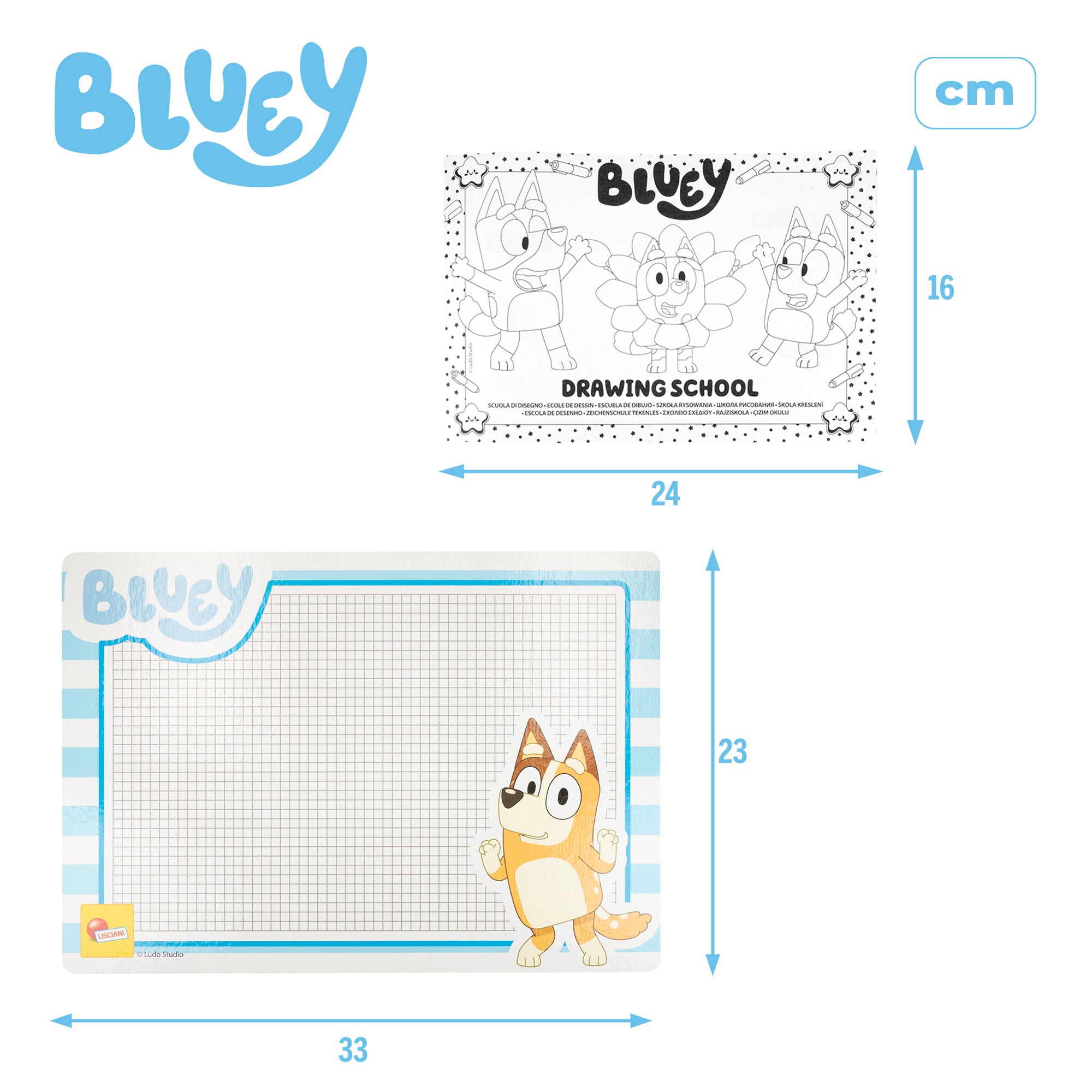 Bluey Escuela de dibujo Bluey con personajes para colorear