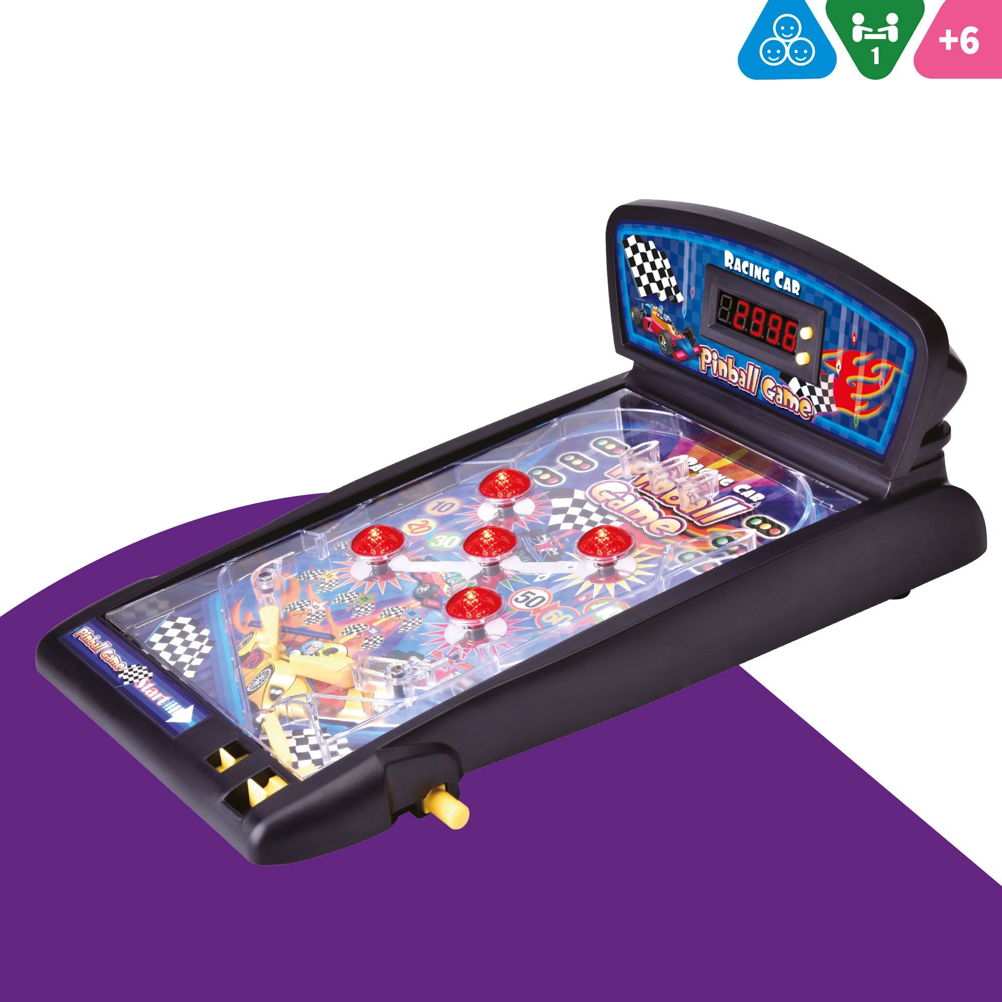 Pinball de mesa con marcador digital, luz y sonido CB Games