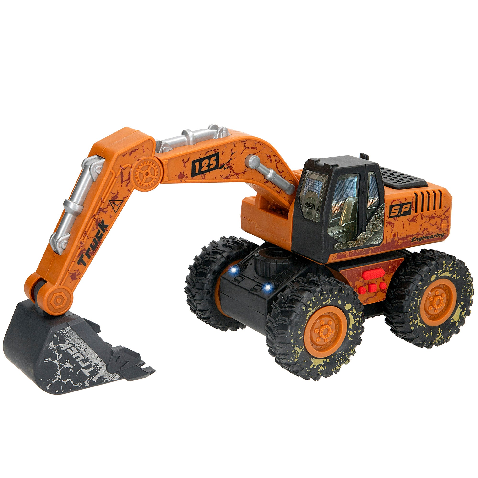 Excavadora juguete 26 cm con luz y sonido Speed & Go