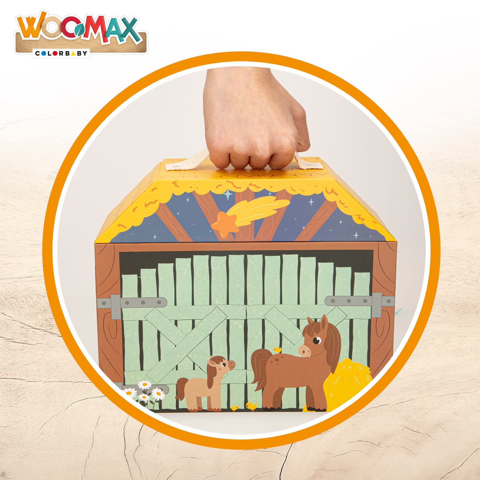 WOOMAX Belén de madera 15 piezas