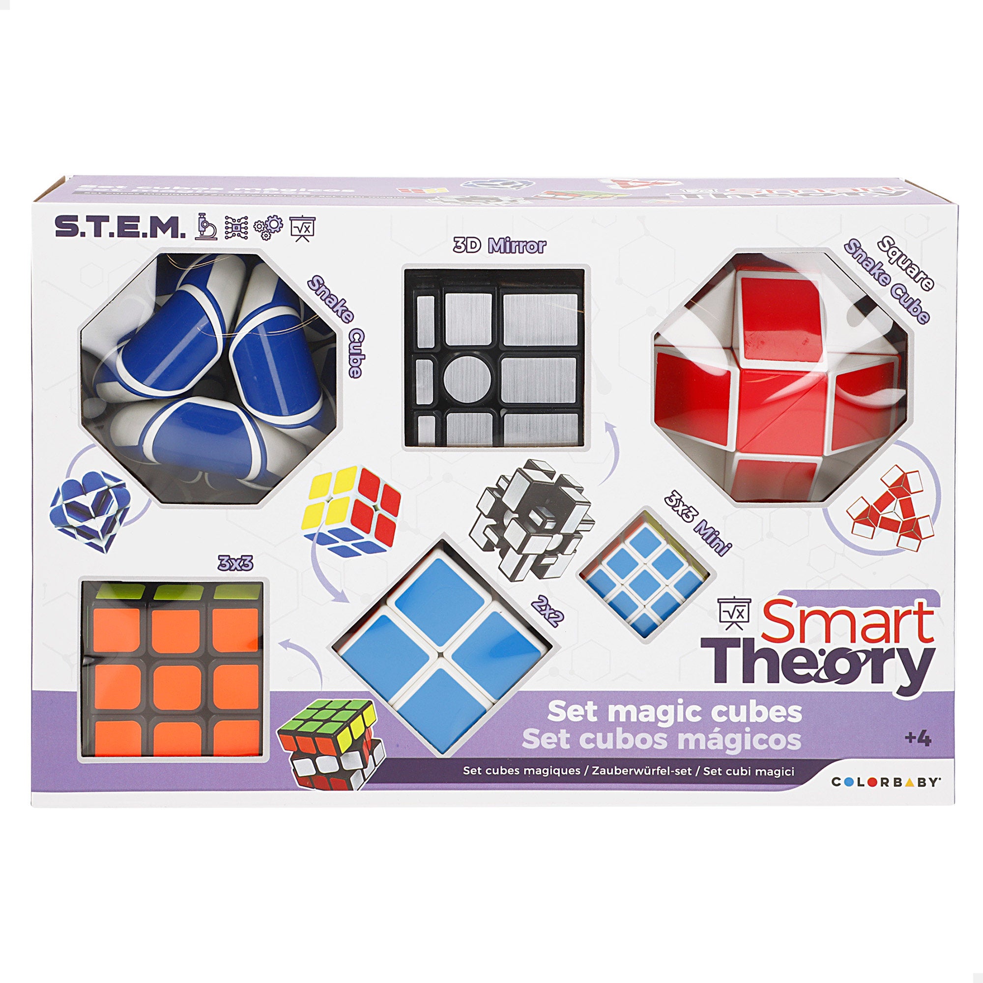 Set 6 cubos mágicos Smart Theory