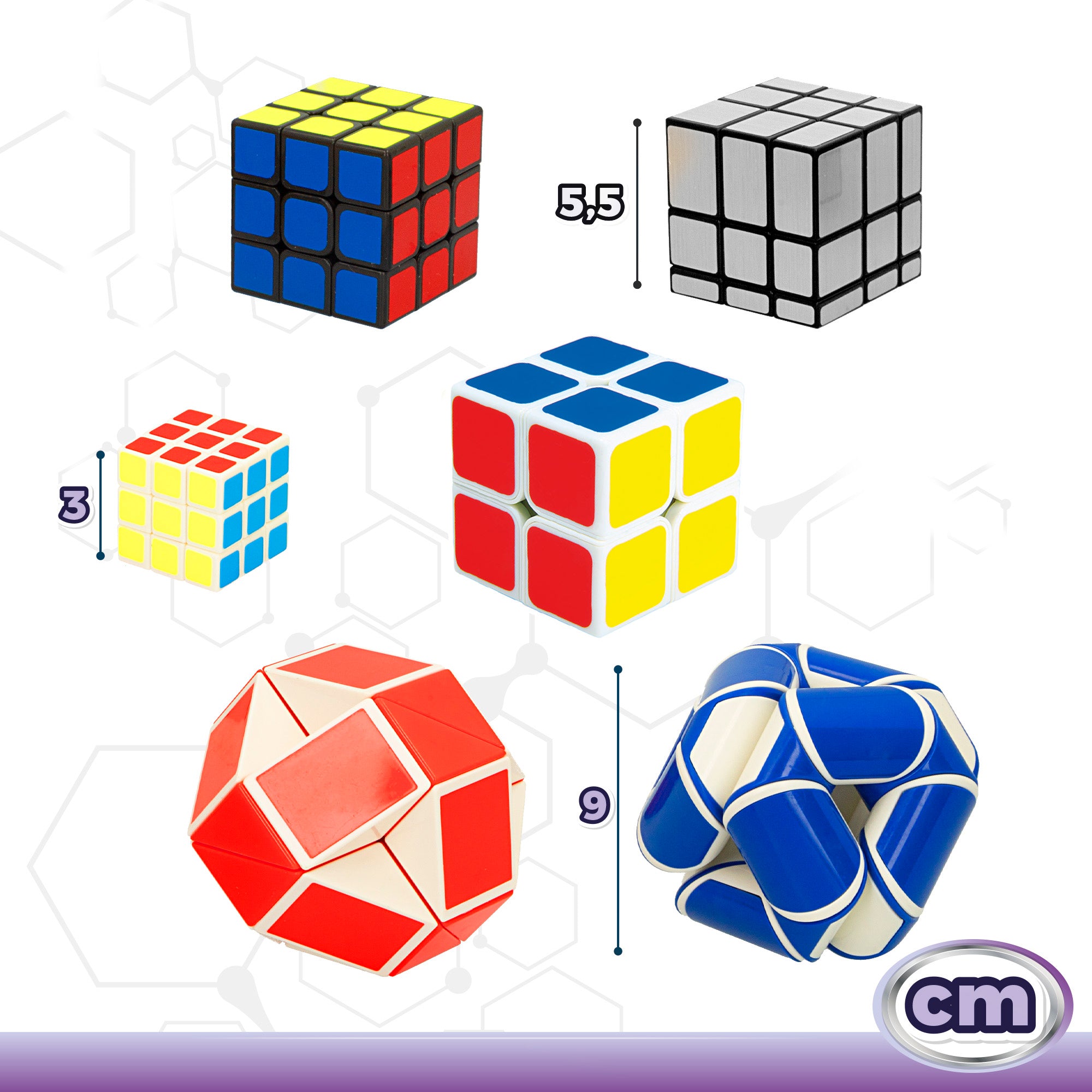 Set 6 cubos mágicos Smart Theory