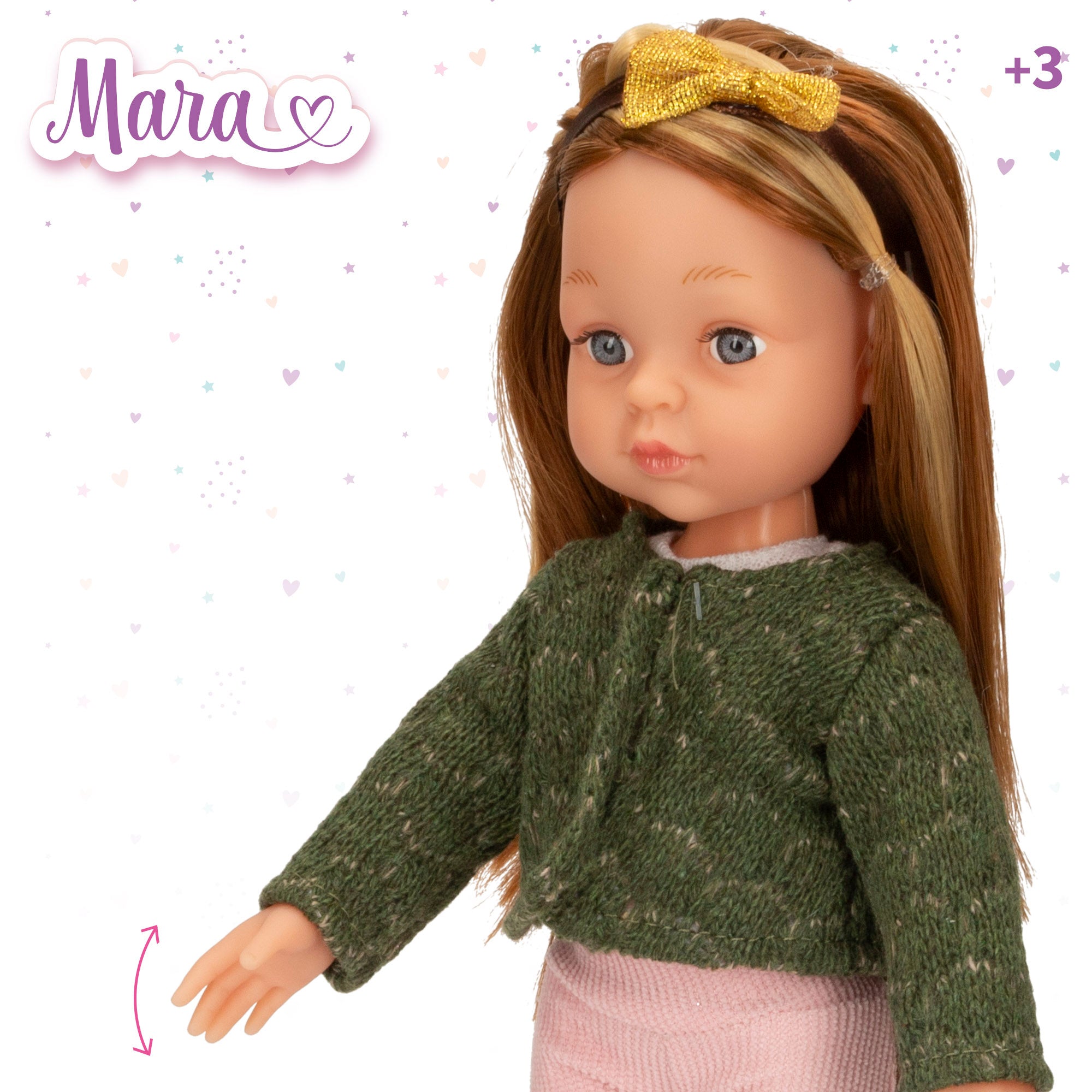 Muñeca 32 cm con peine Mara