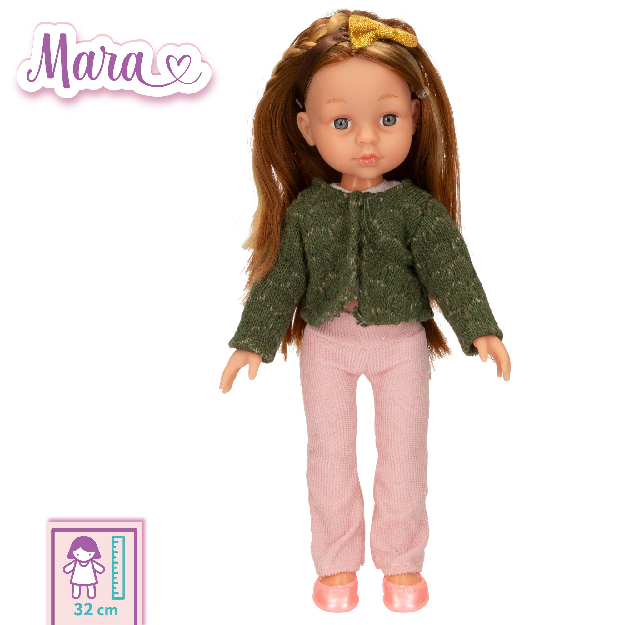 Muñeca 32 cm con peine Mara