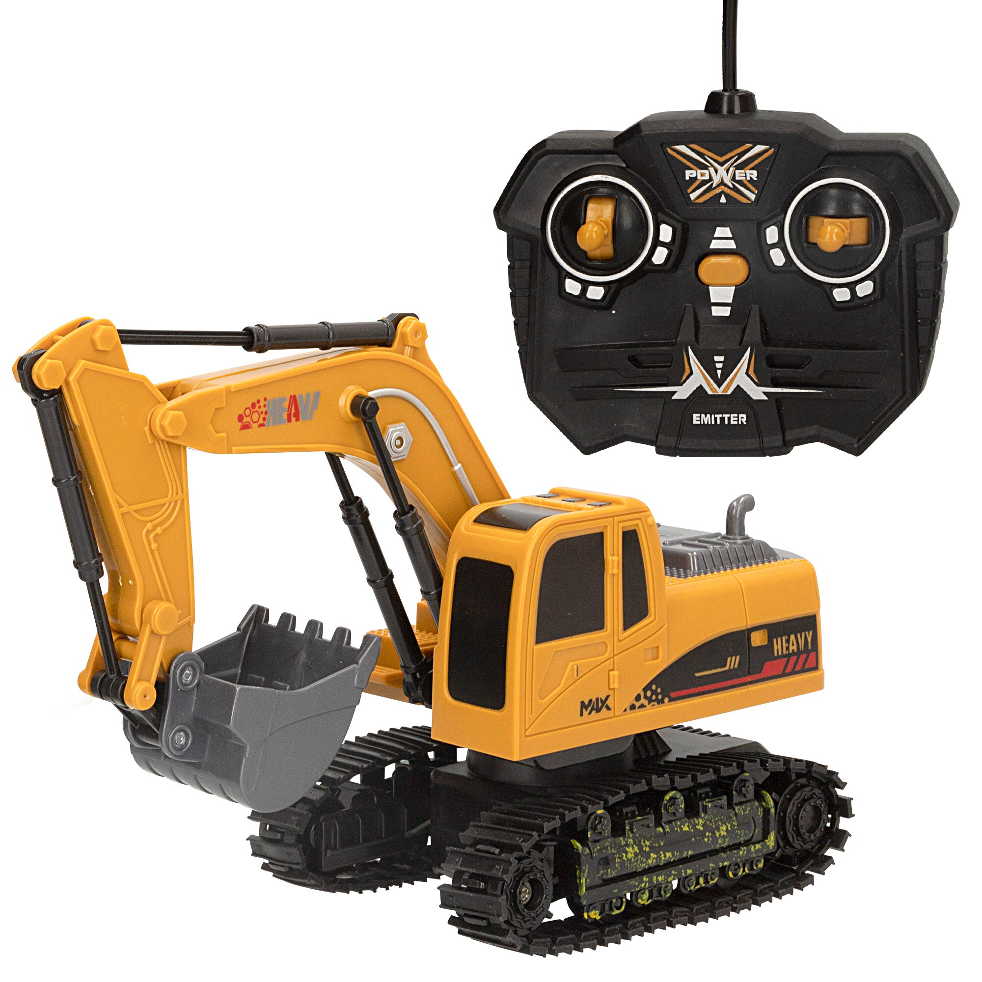 Excavadora teledirigida 1:24 con luz y giro 360º Speed & Go