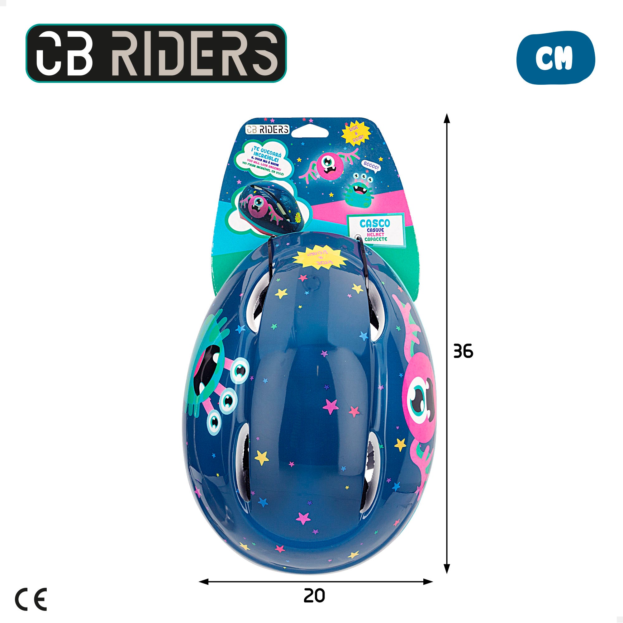 Casco infantil monstruos CB Riders