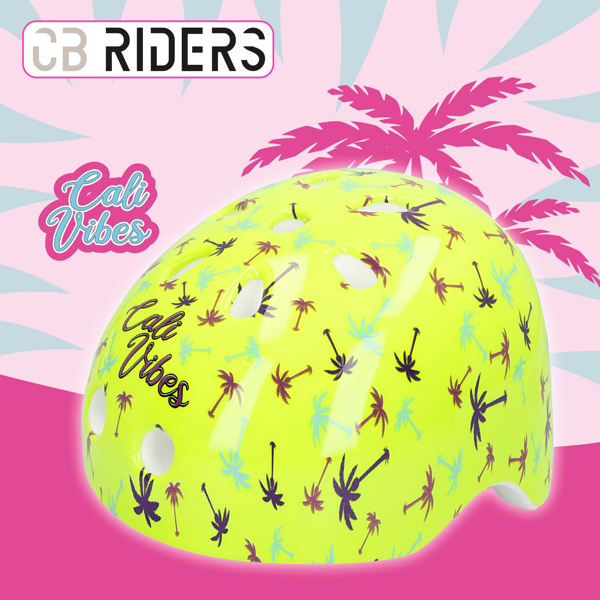 Set casco, coderas y rodilleras amarillo neón CB Riders