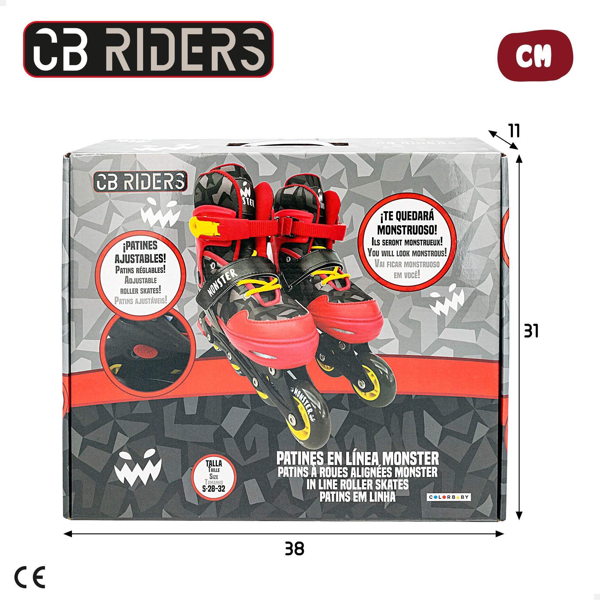 Patines en línea Monster CB Riders máx. 30 kg
