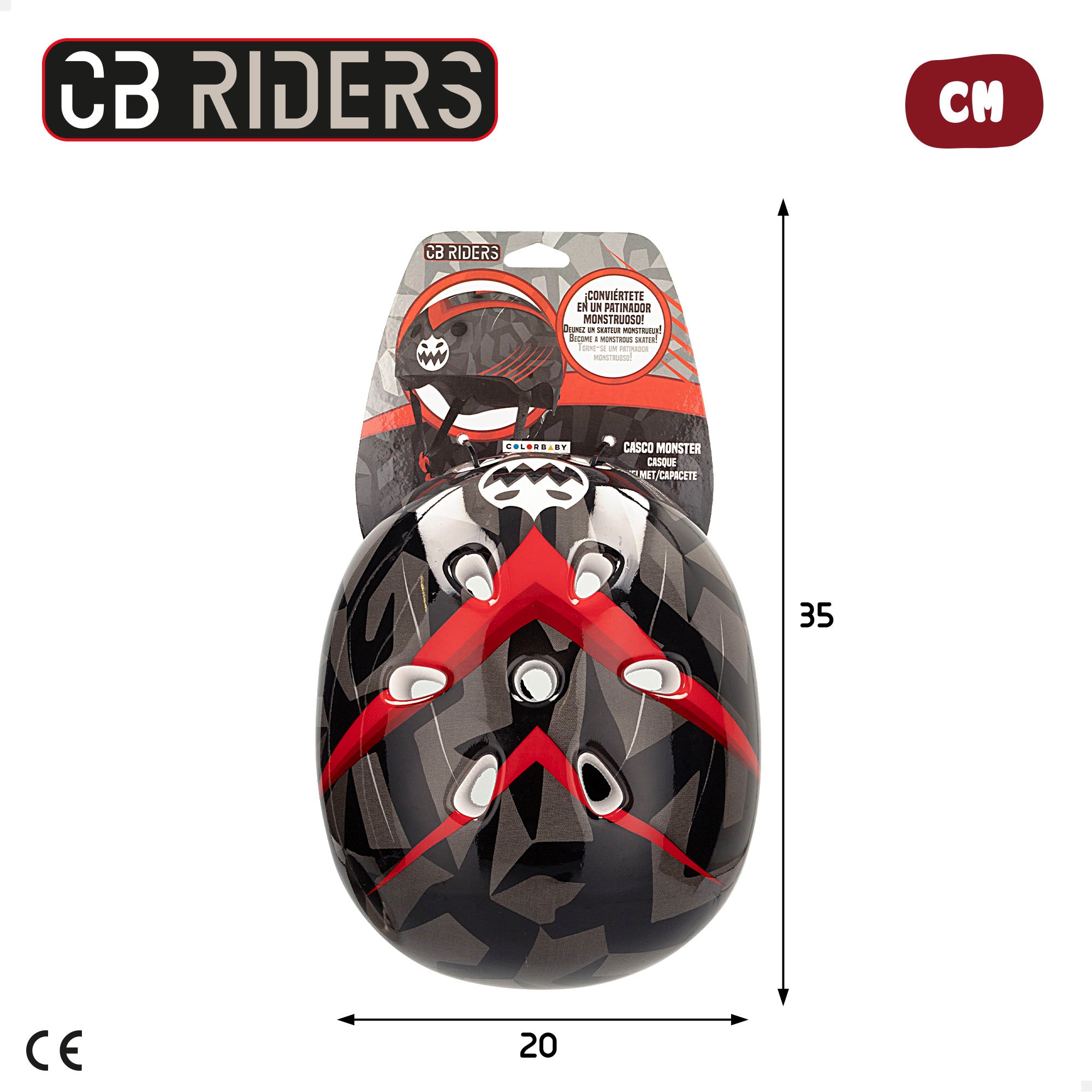 Capacete infantil Monsters CB Riders