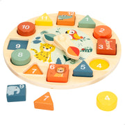WOOMAX Zookabee Reloj educativo animales madera