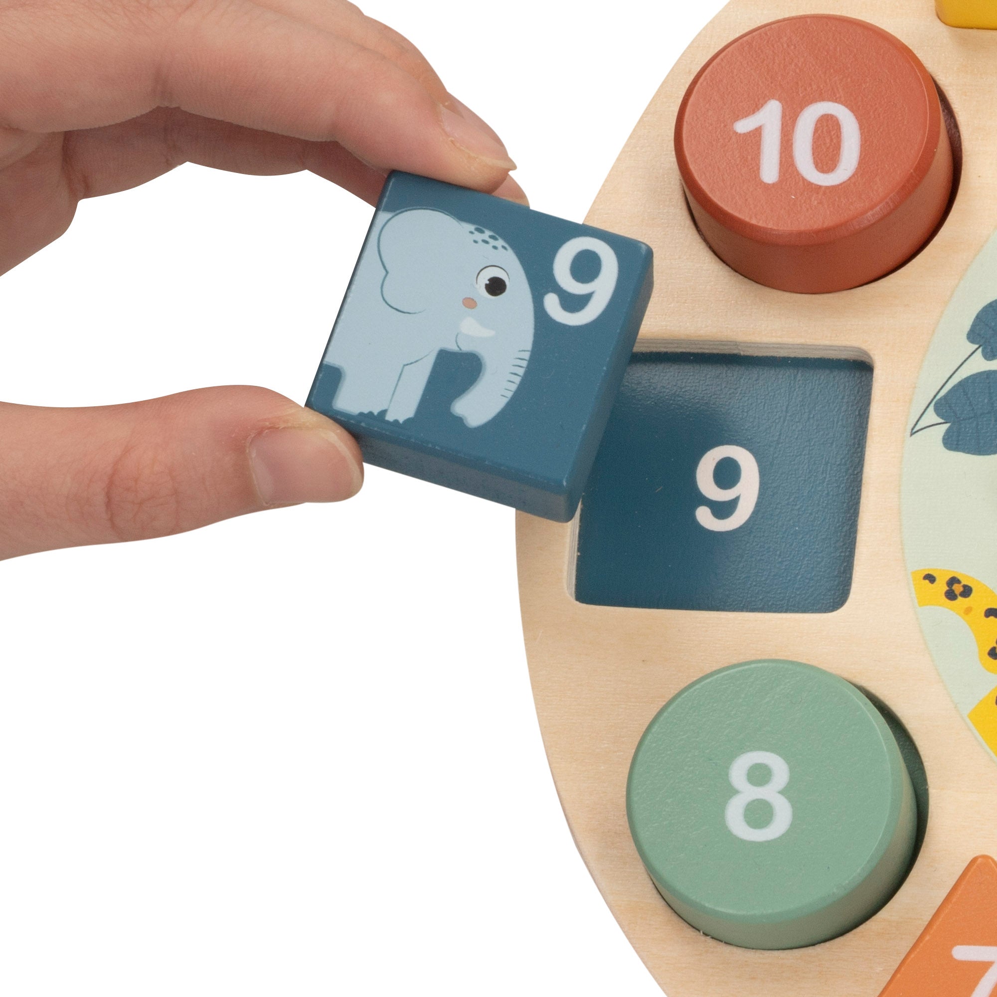 WOOMAX Zookabee Reloj educativo animales madera