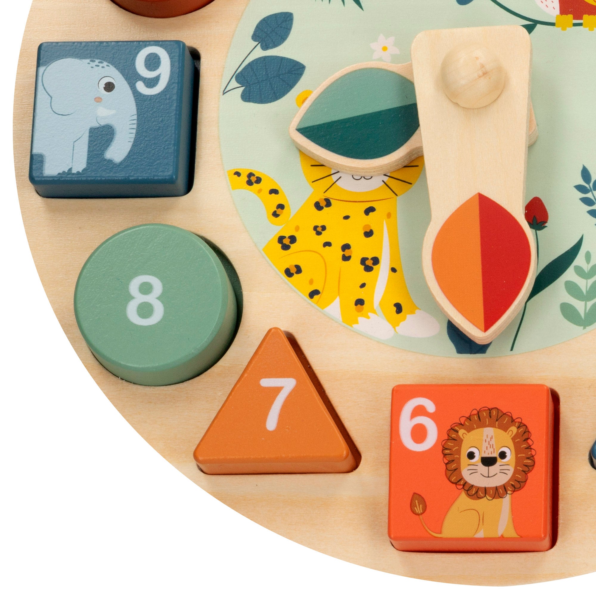 WOOMAX Zookabee Reloj educativo animales madera