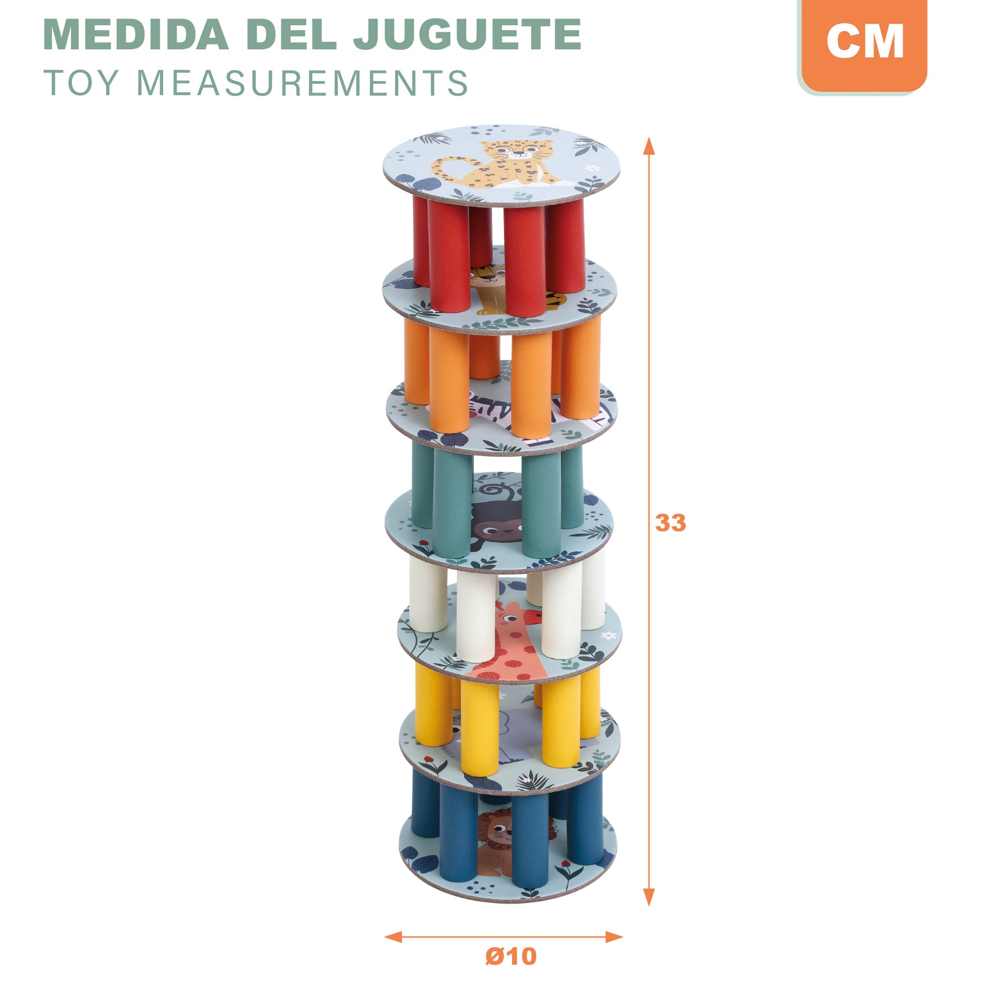 WOOMAX Zookabee Juego de equilibrio de madera
