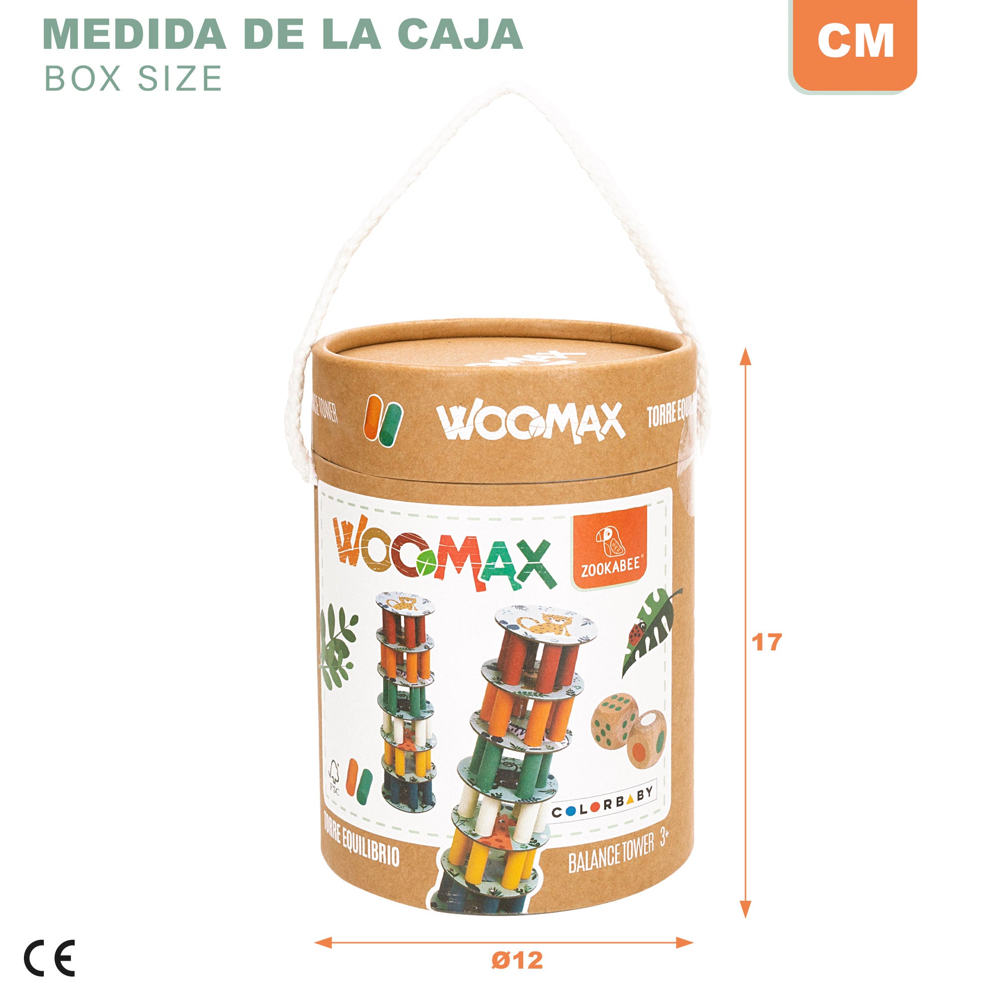 WOOMAX Zookabee Juego de equilibrio de madera