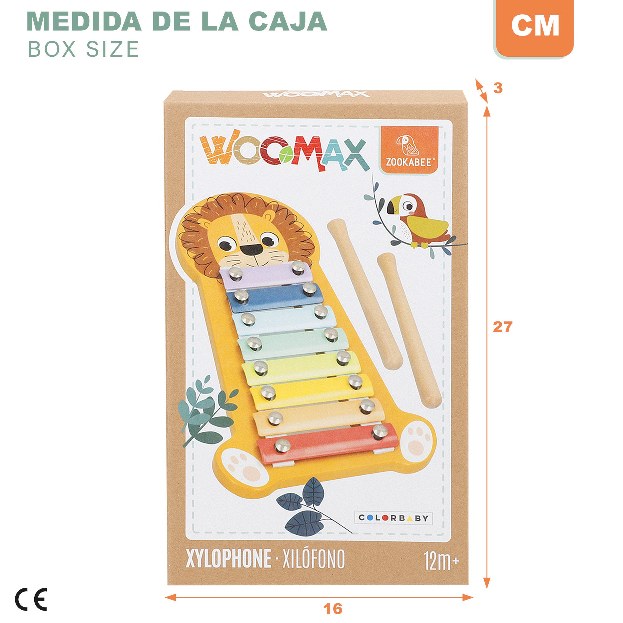 WOOMAX Zookabee Xilófono de madera león