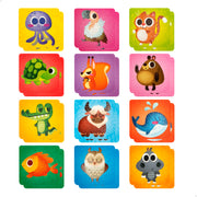 Montessori Lisciani Memo animais de jogo 24 cartas