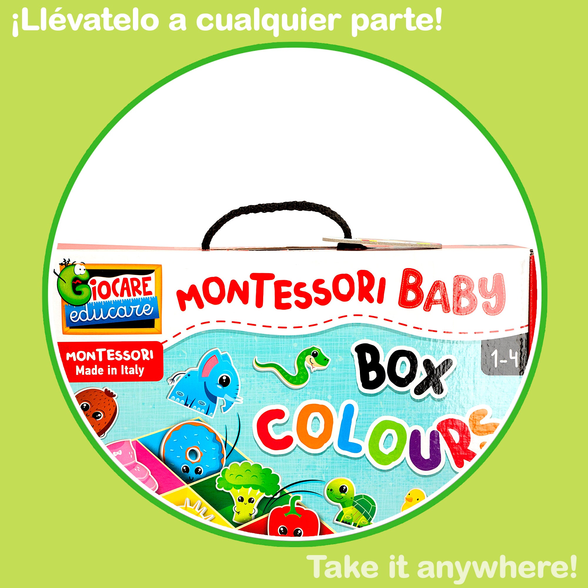 Montessori Lisciani Juego infantil de clasificación Box Colours 61 piezas