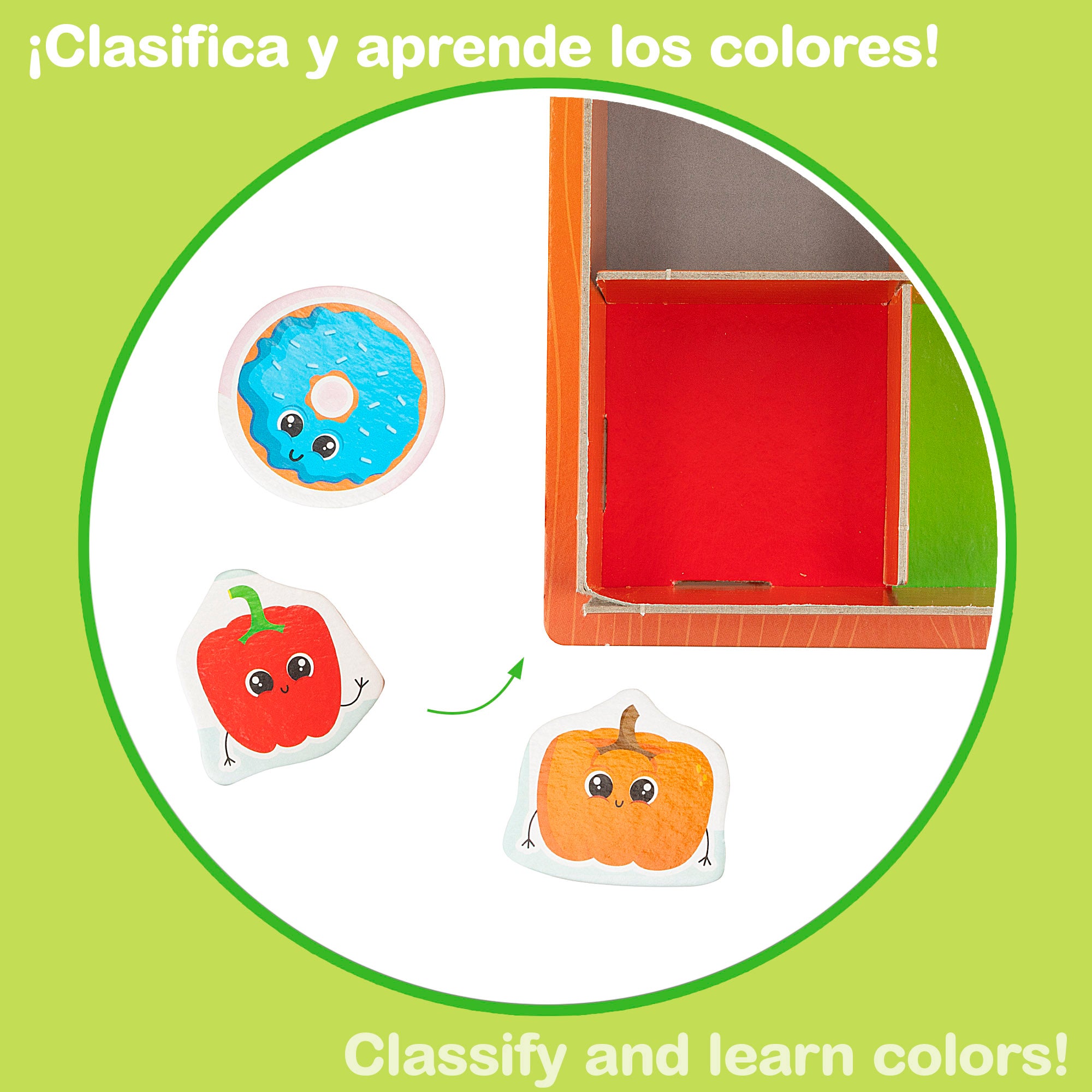 Montessori Lisciani Juego infantil de clasificación Box Colours 61 piezas