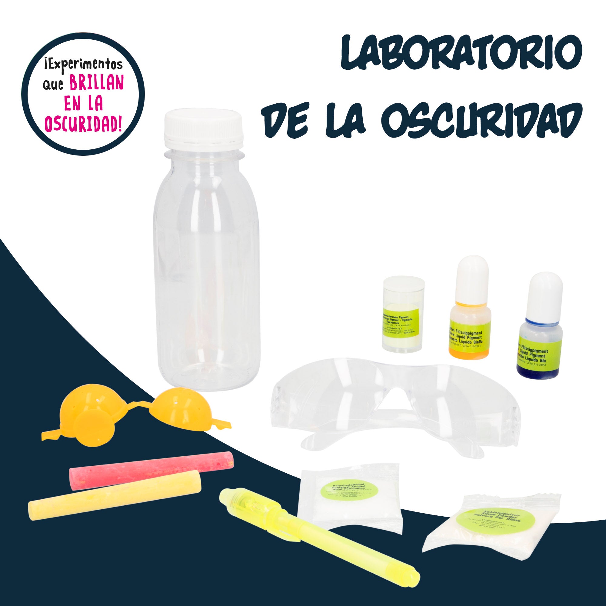 Lisciani Laboratorio de ciencia para niños fosforescente I'm A Genius