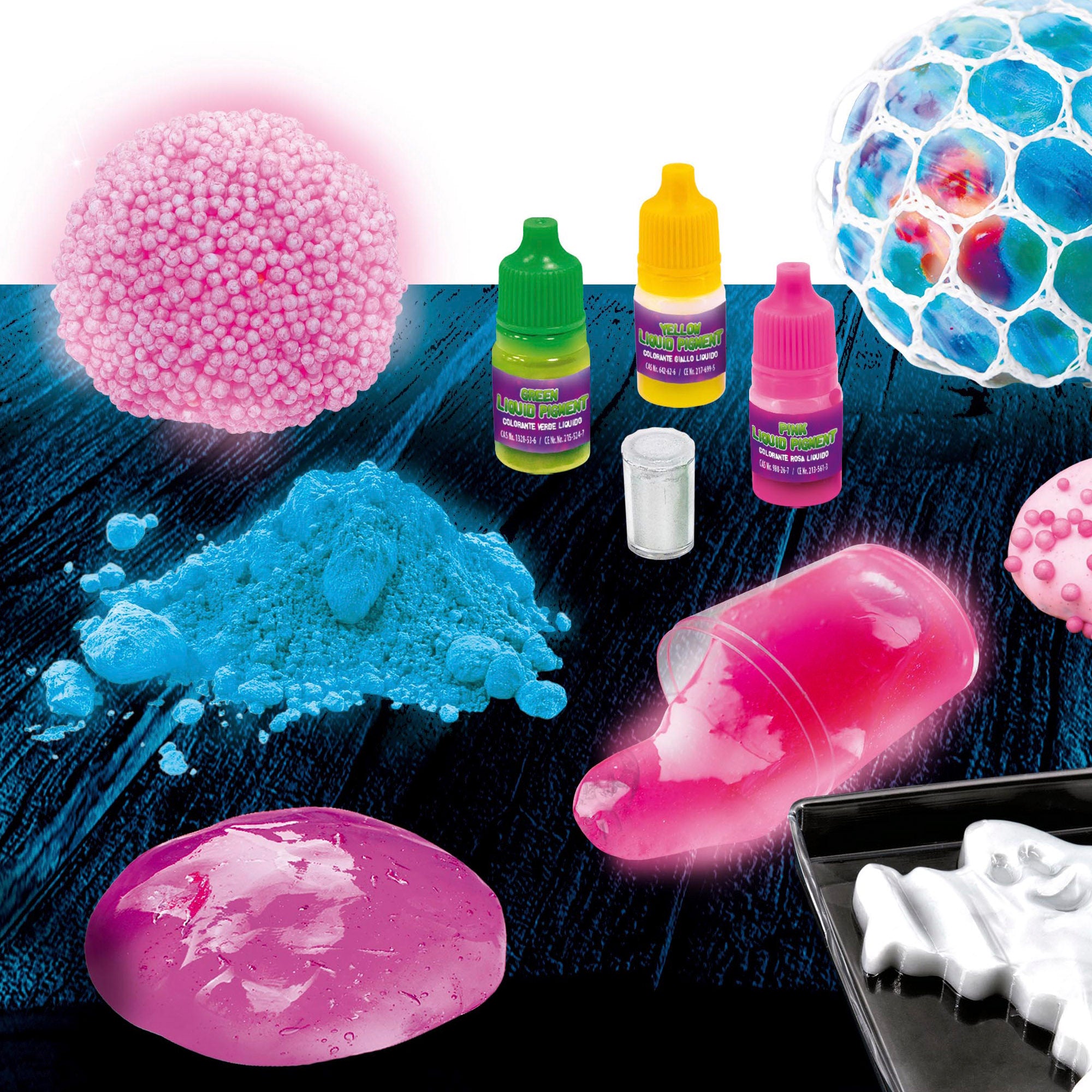 Lisciani Juegos de slime con 50 experimentos científicos fosforescentes Crazy Science