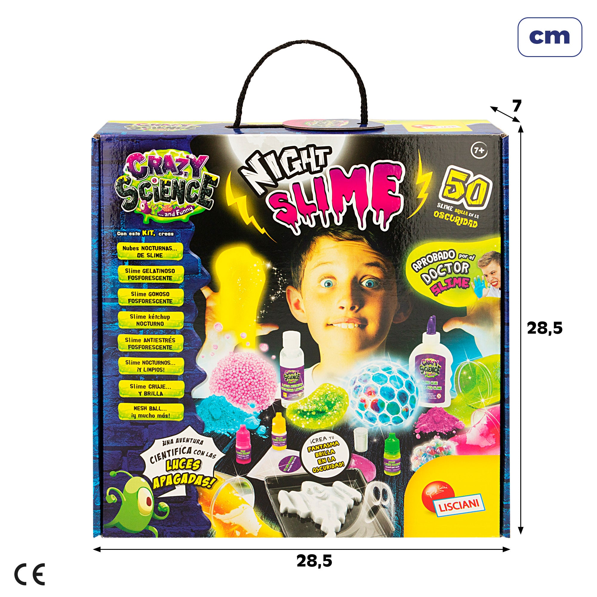 Lisciani Juegos de slime con 50 experimentos científicos fosforescentes Crazy Science