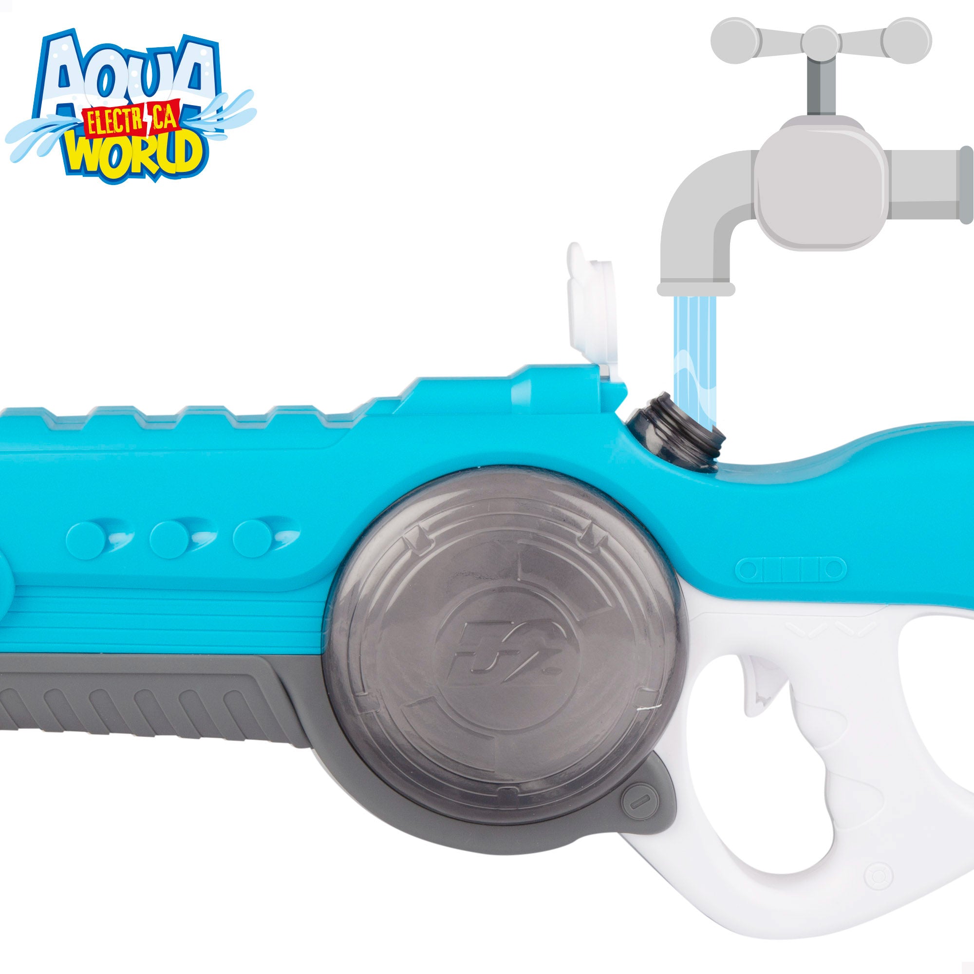 Aqua World Pistola de agua eléctrica 55 cm con luz y sonido