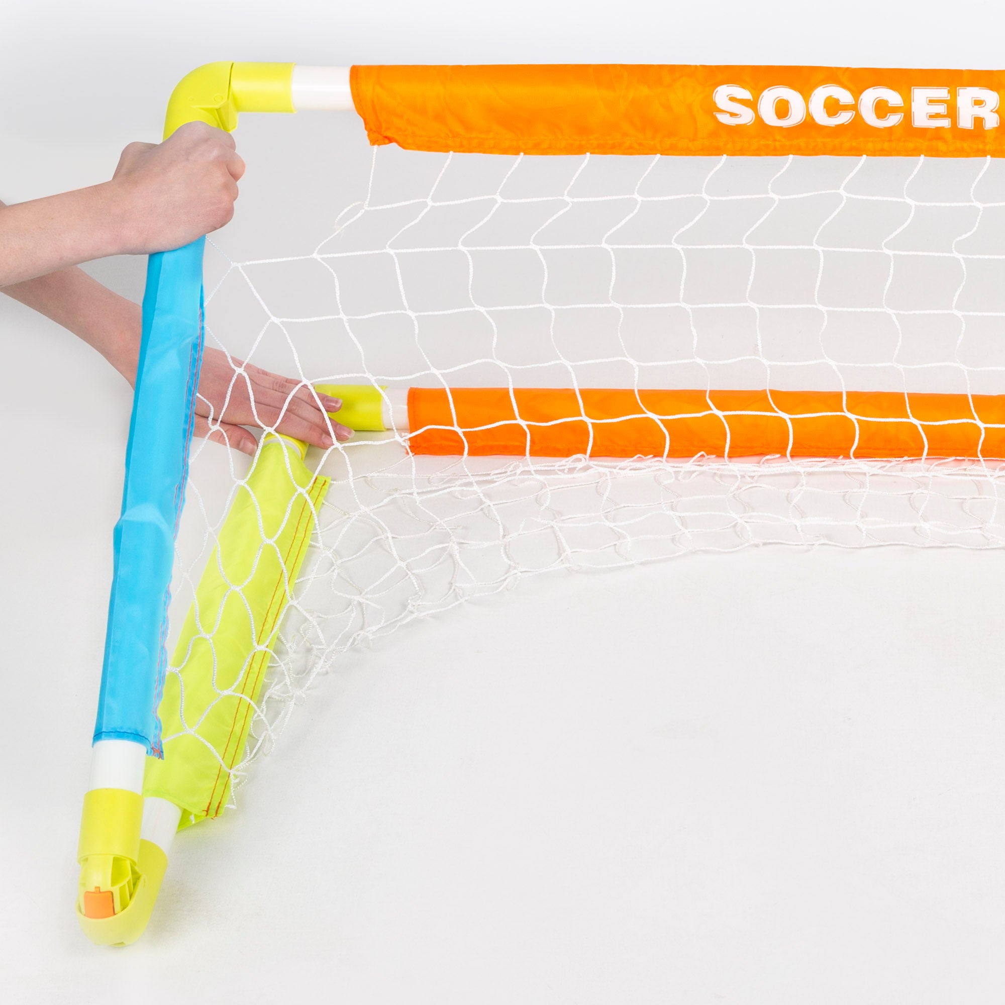 Portería de fútbol para niños con pelota, hinchador y piquetas Fun Area!