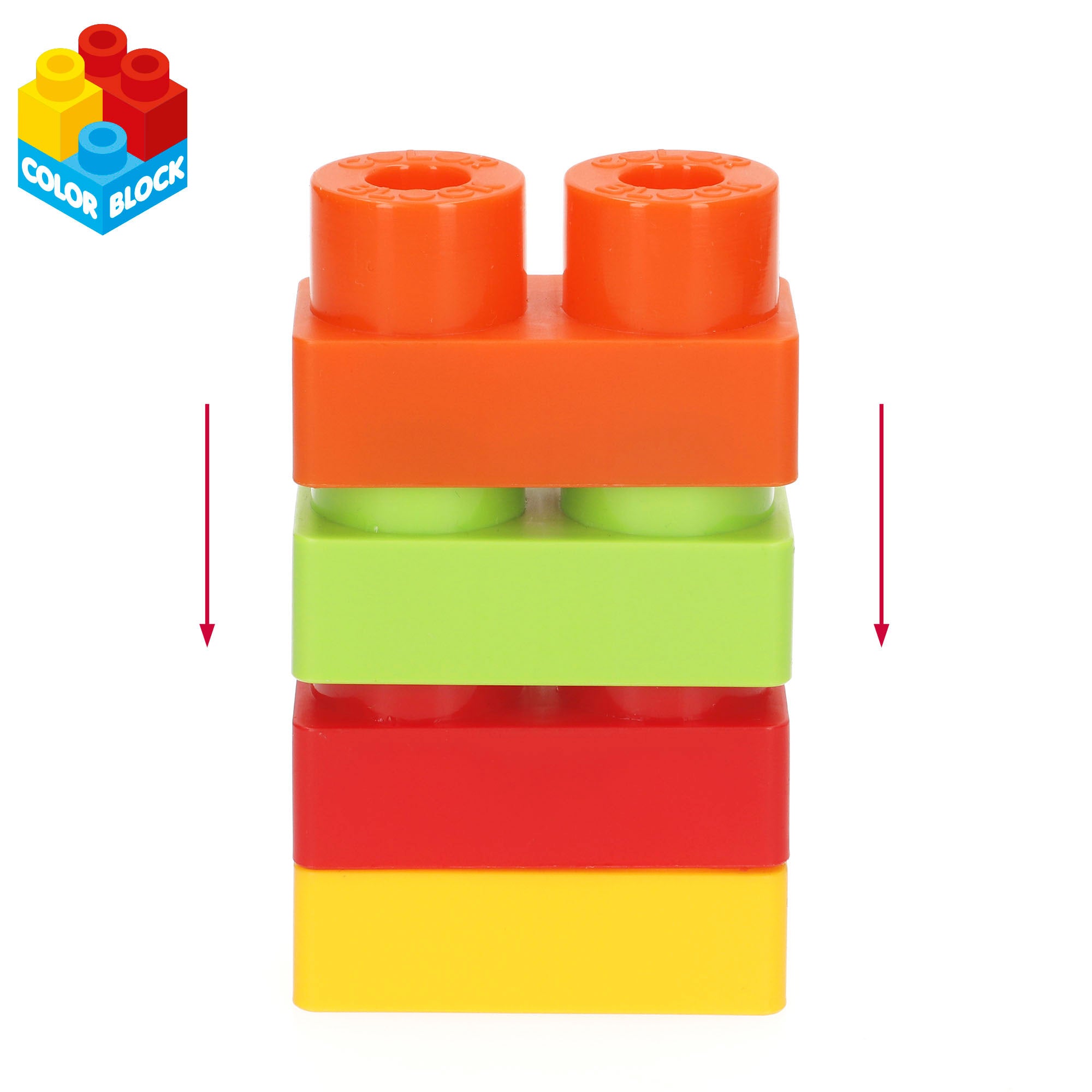 Bloques de construcción con vagoneta Color Blocks