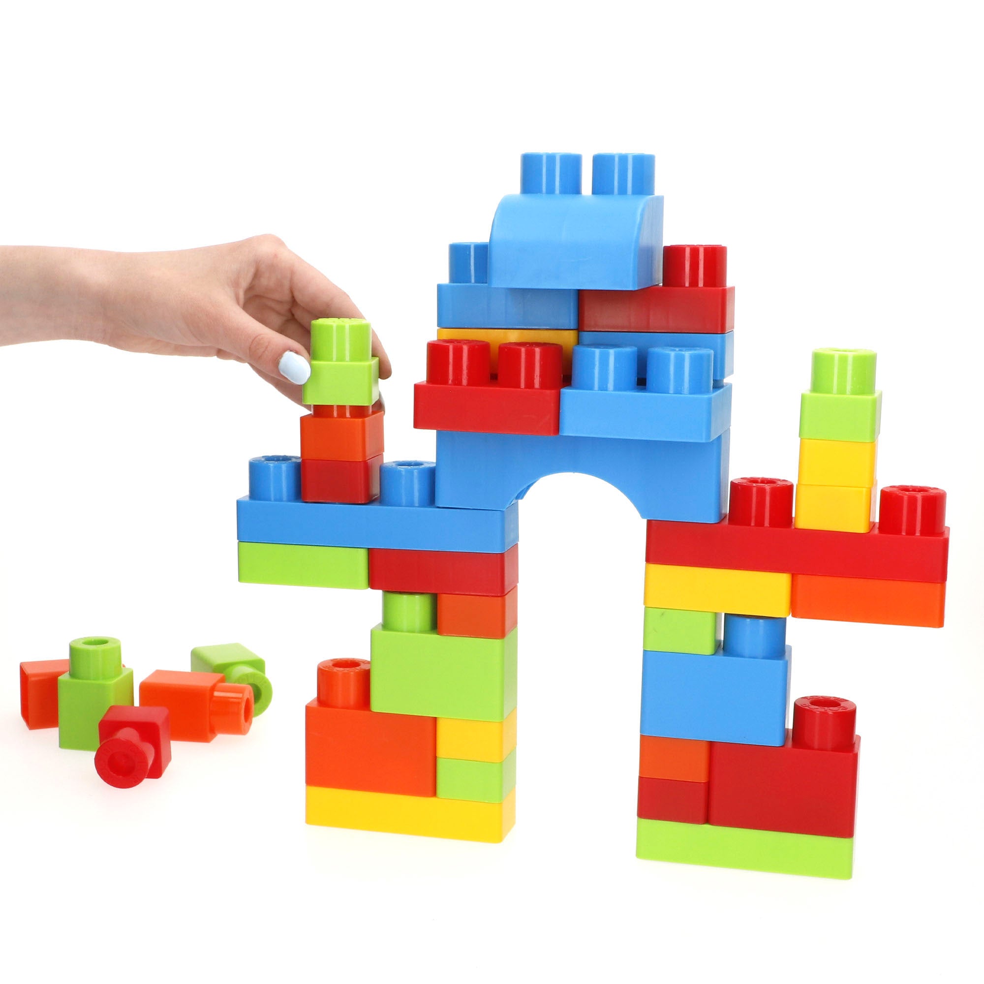 Bloques de construcción con vagoneta Color Blocks