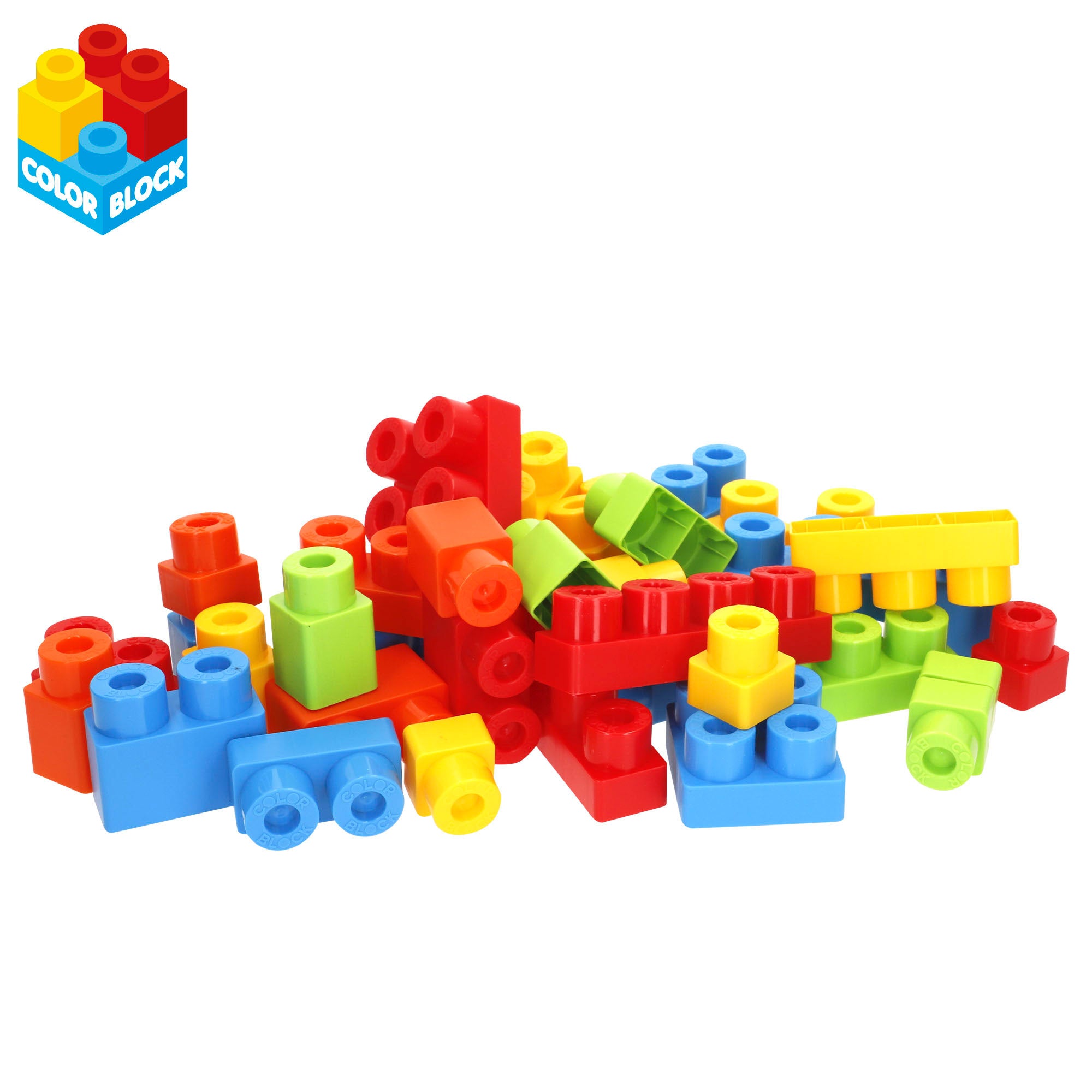 Bloques de construcción con vagoneta Color Blocks