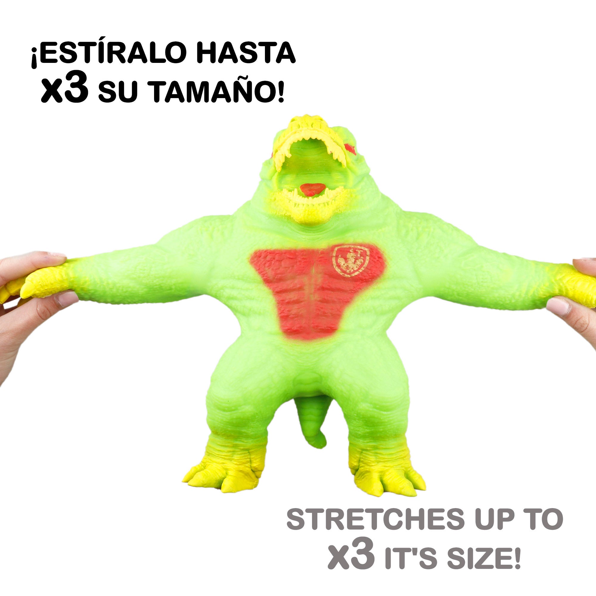 Muñeco elástico antiestrés dinosaurio guerrero Stretchapalz