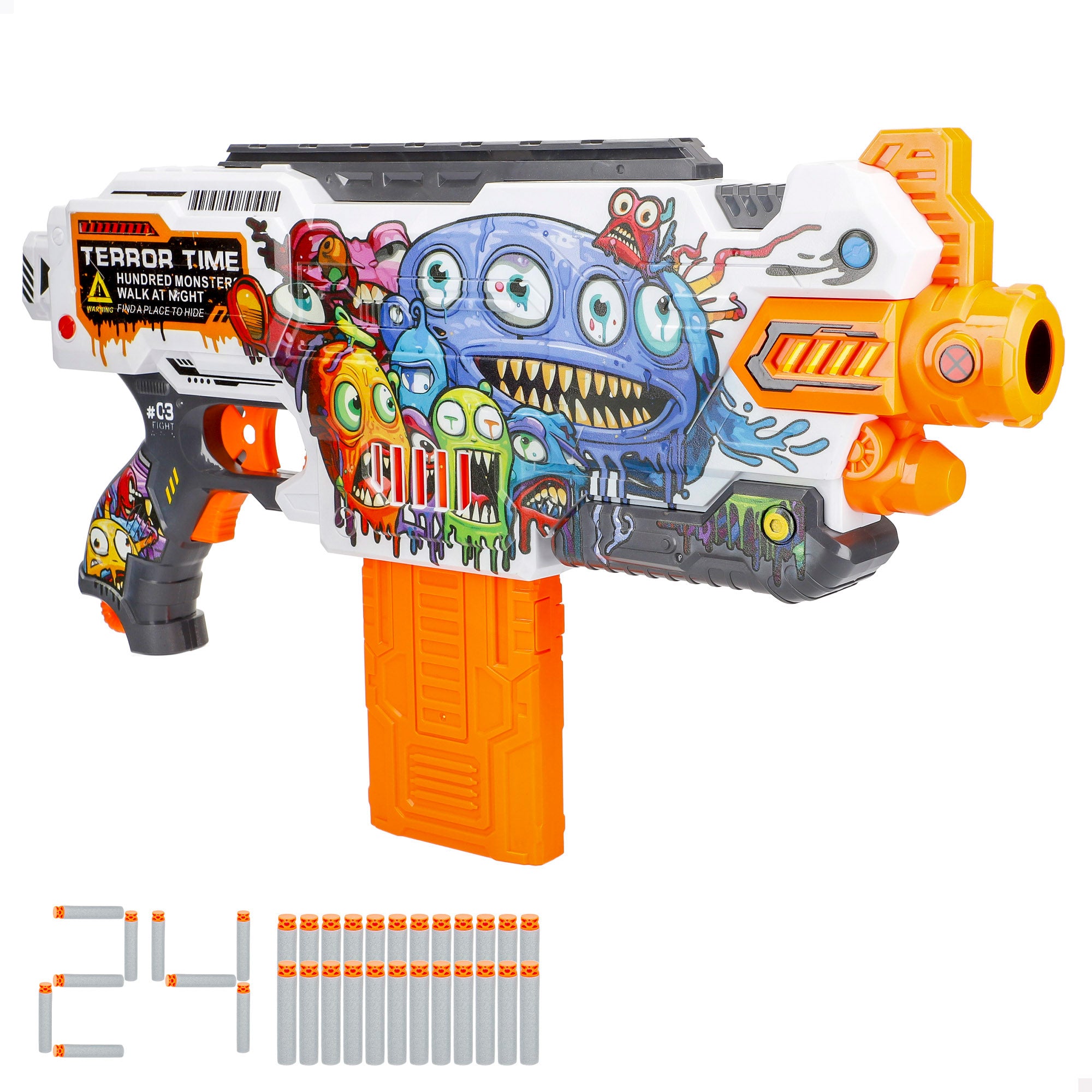 Pistola de juguete eléctrica monstruos con 24 dardos de espuma V-Zone