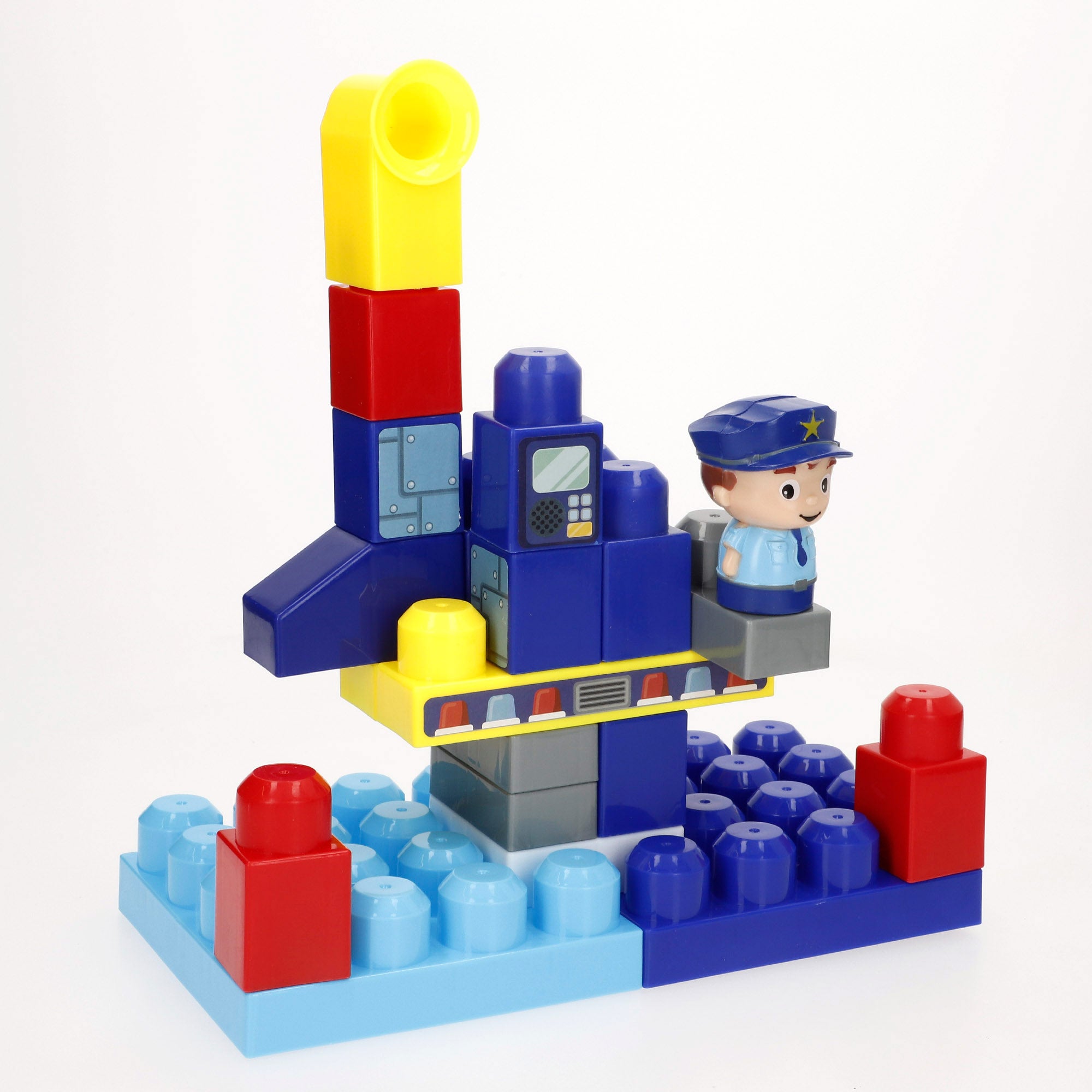 Juego bloques de construcción policía 20 piezas COLORBABY
