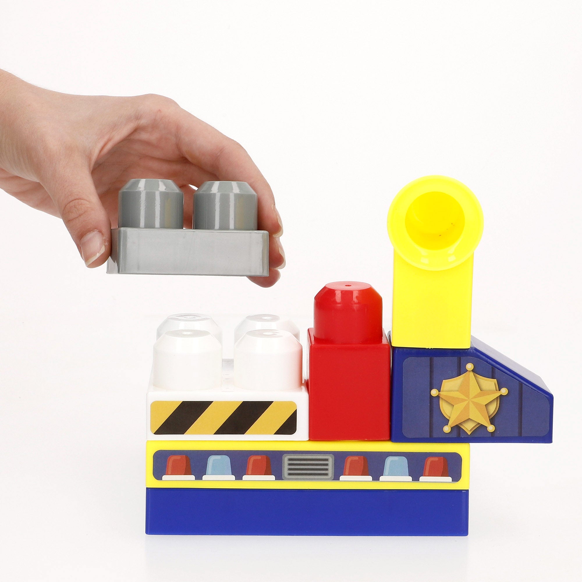 Juego bloques de construcción policía 20 piezas COLORBABY
