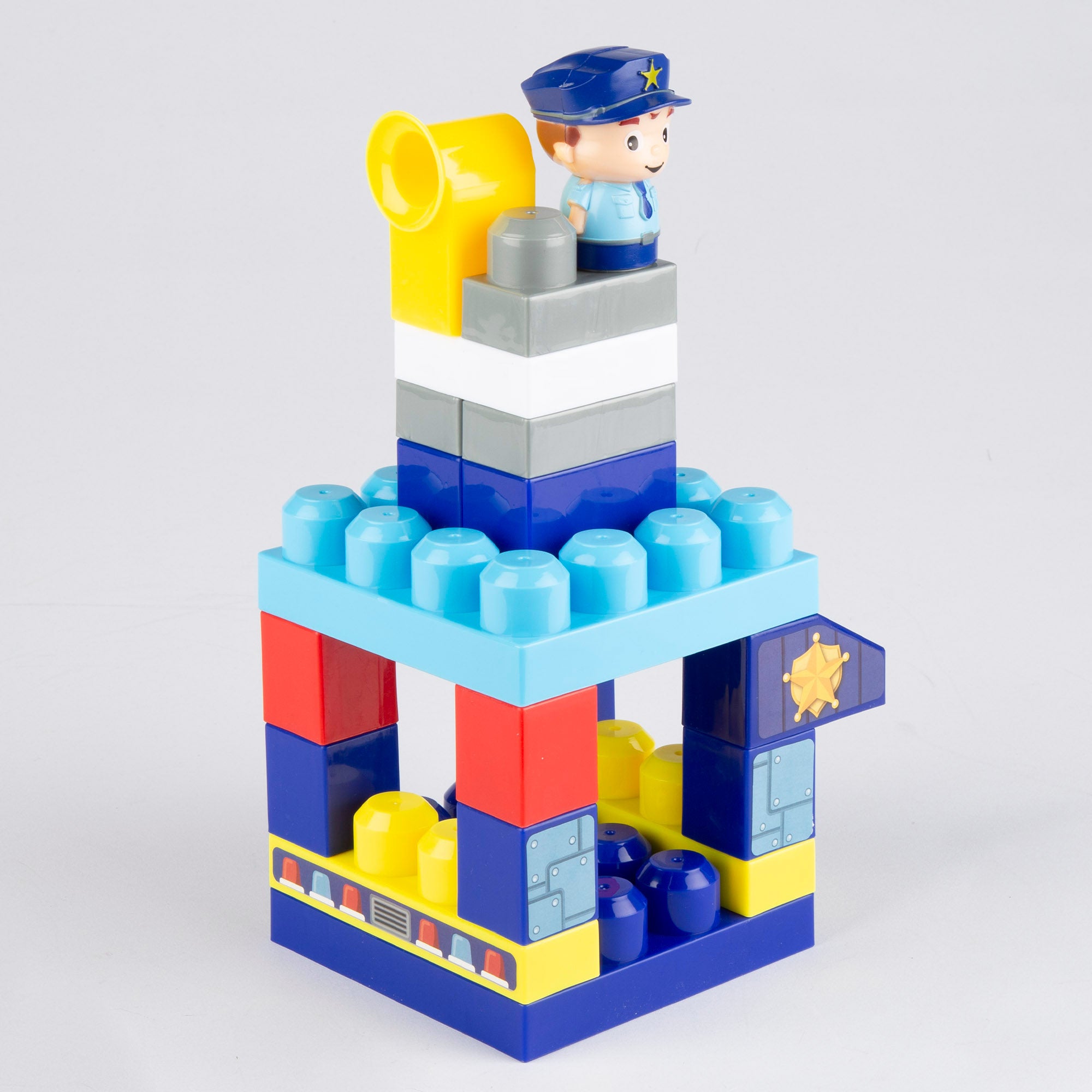 Juego bloques de construcción policía 20 piezas COLORBABY