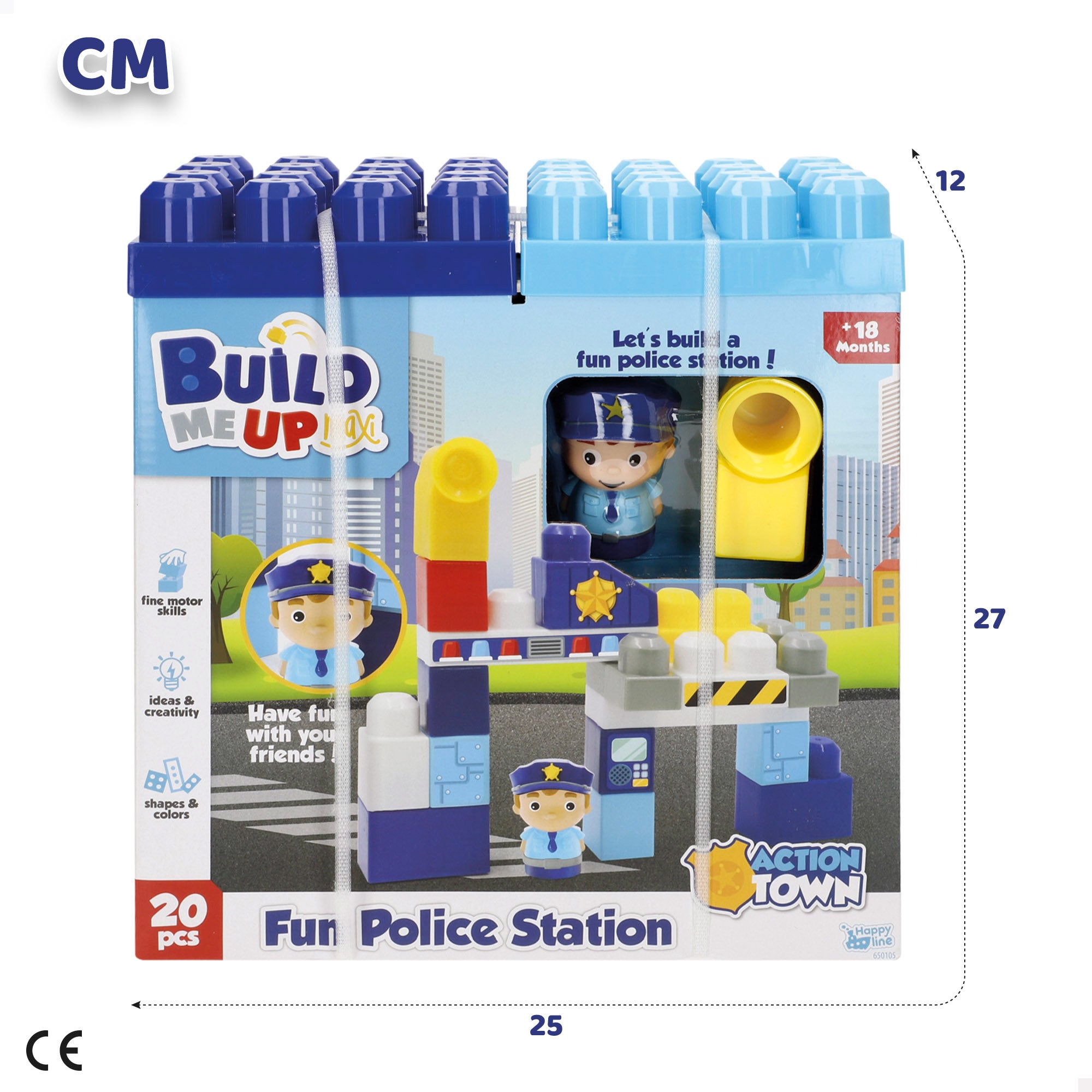 Juego bloques de construcción policía 20 piezas COLORBABY
