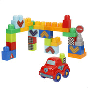Juego bloques de construcción coche carreras 25 piezas COLORBABY