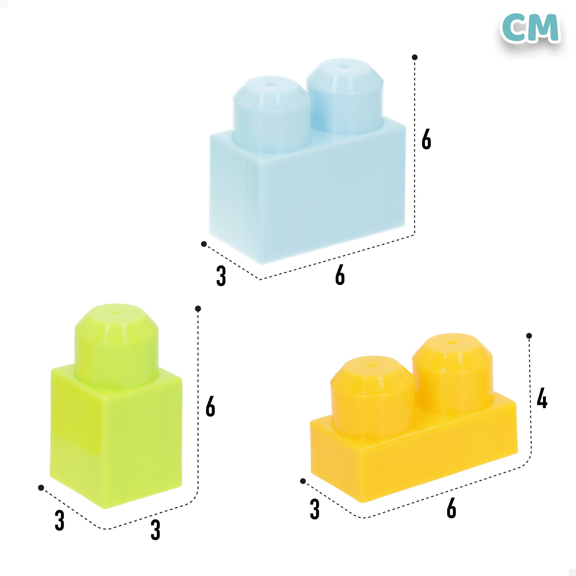 Juego bloques de construcción 40 piezas cohete color aleatorio COLORBABY