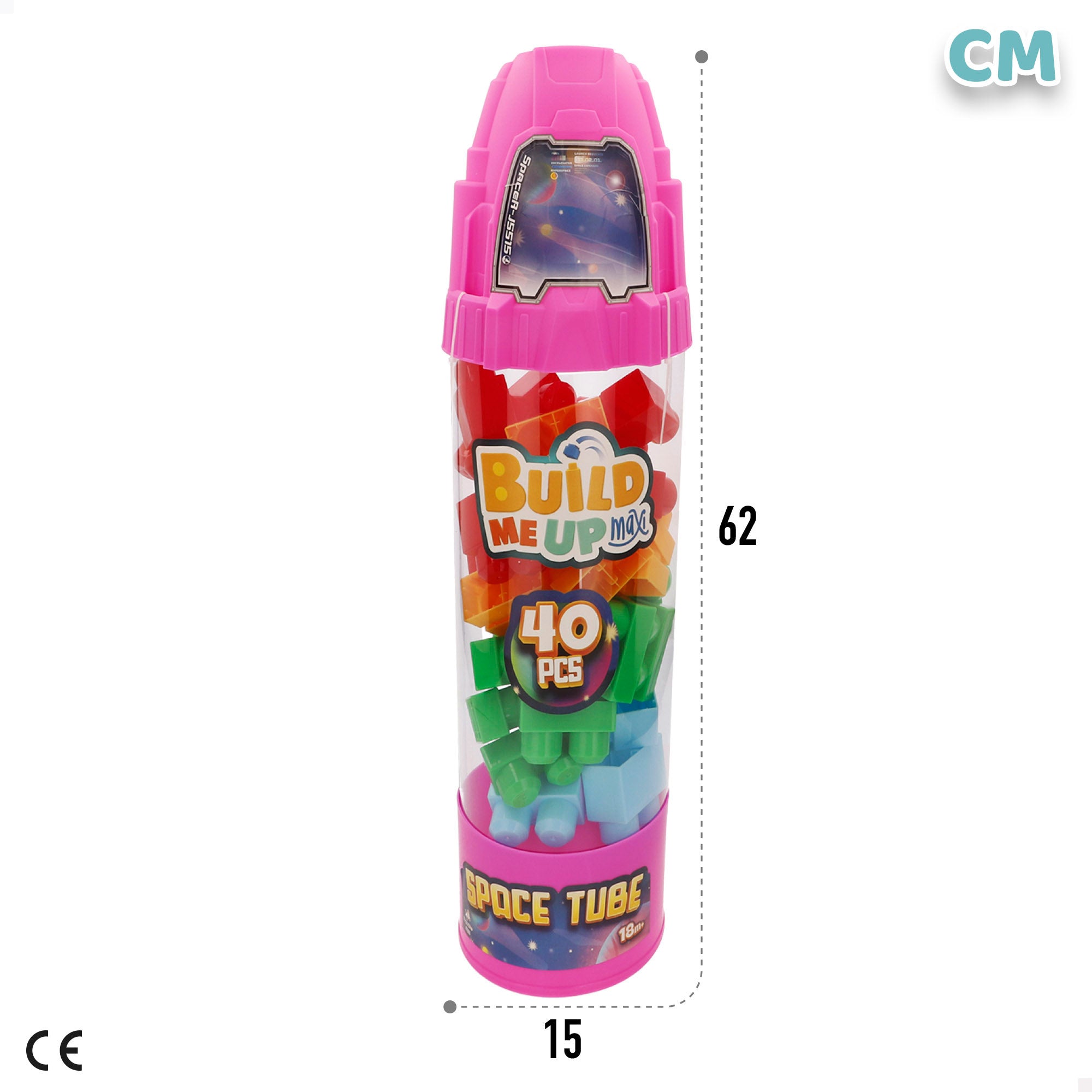 Juego bloques de construcción 40 piezas cohete color aleatorio COLORBABY