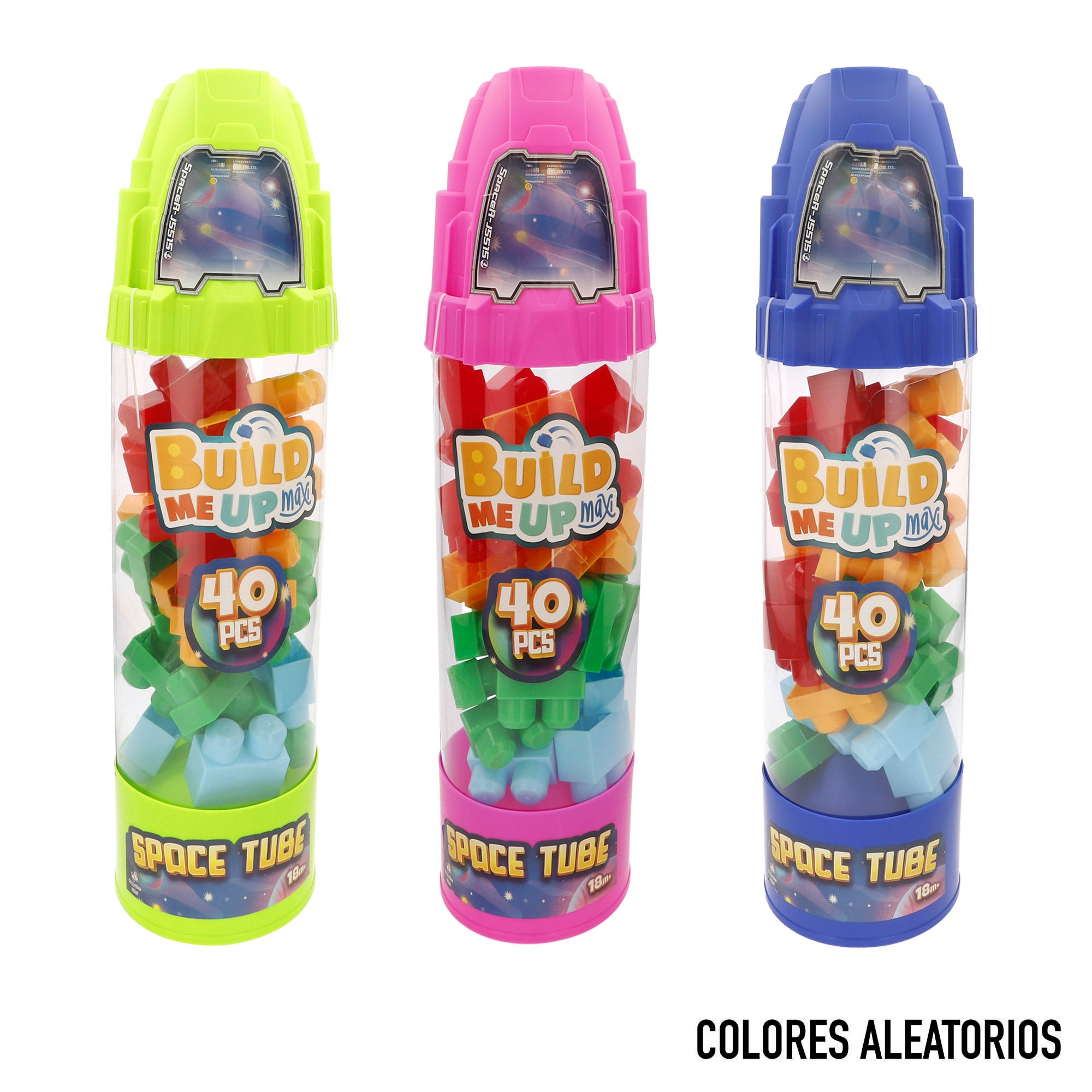 Juego bloques de construcción 40 piezas cohete color aleatorio COLORBABY