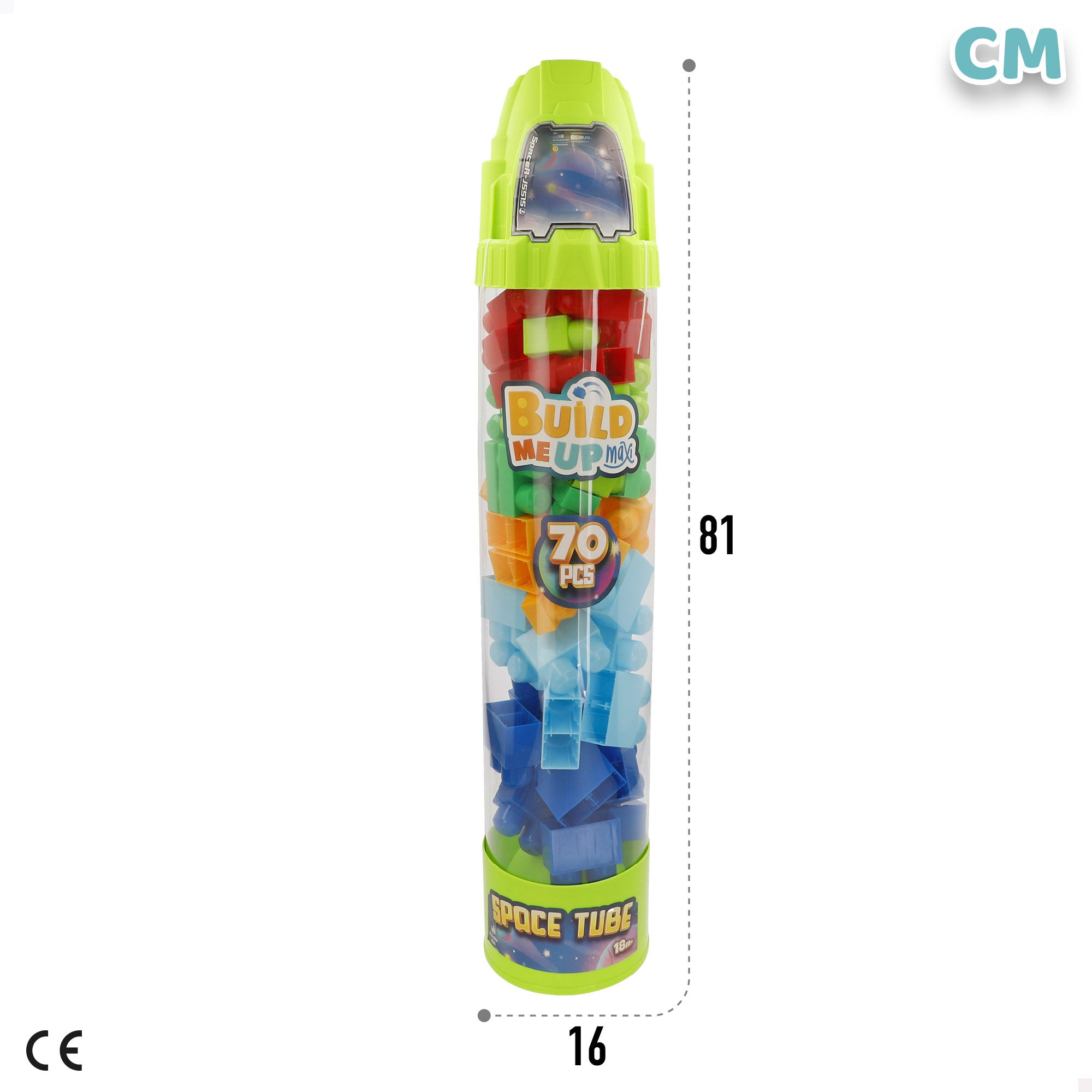 Conjunto de blocos de montar foguete com 70 peças, cores sortidas, COLORBABY