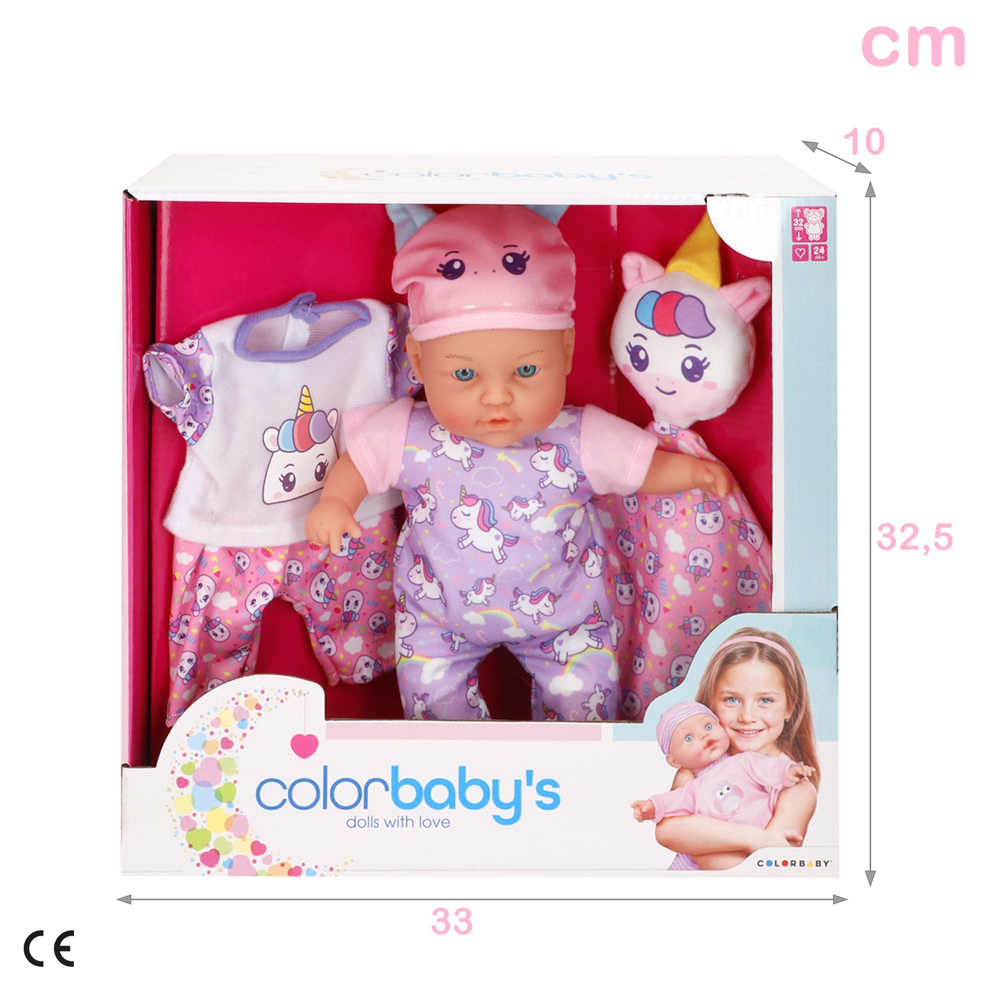 Muñeco bebé blandito 32 cm COLORBABY